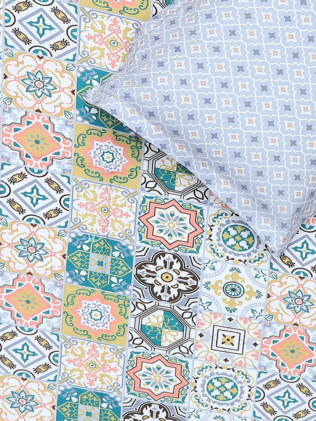 144 TC Cotton Single Bedsheet with 1 Pillow Cover (Solstice) - Image 5