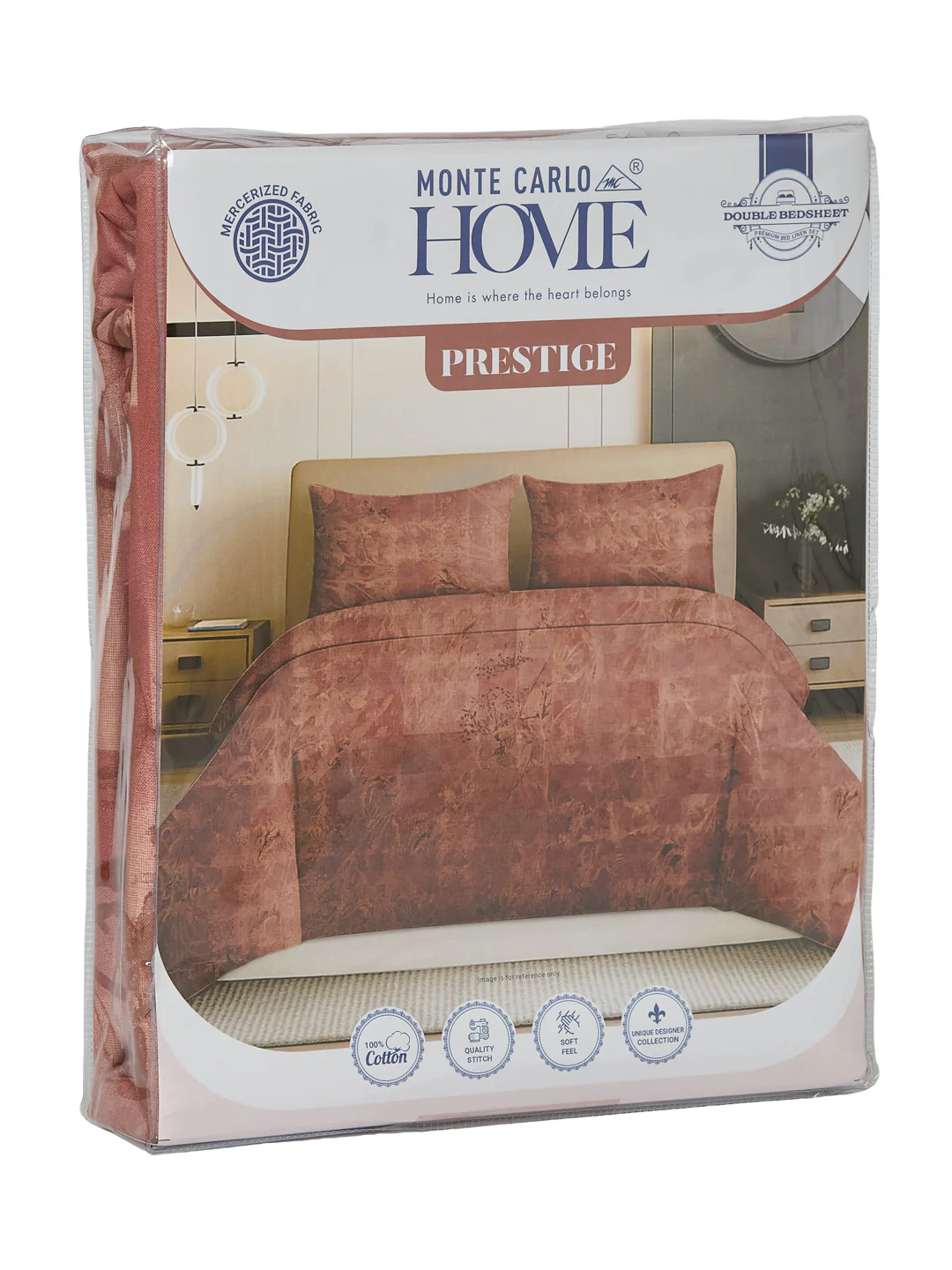 144 TC Pure Cotton Double Bed Bedsheet with 2 Pillow Covers Prestige Collection - Image 11