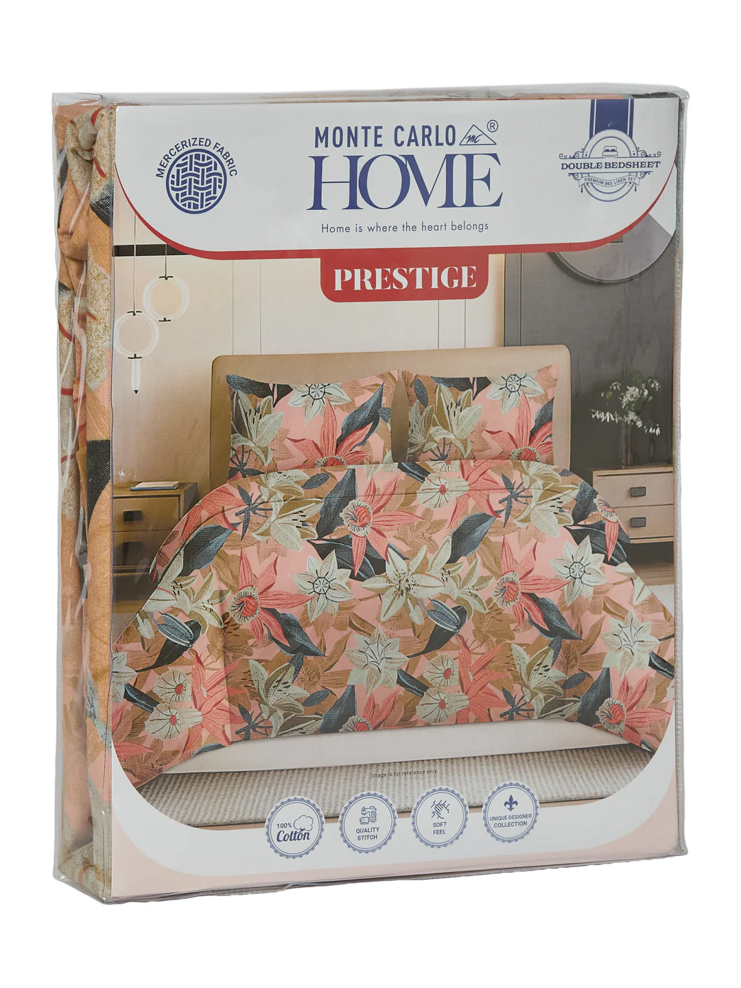 144 TC Pure Cotton Double Bed Bedsheet with 2 Pillow Covers Prestige Collection - Image 11