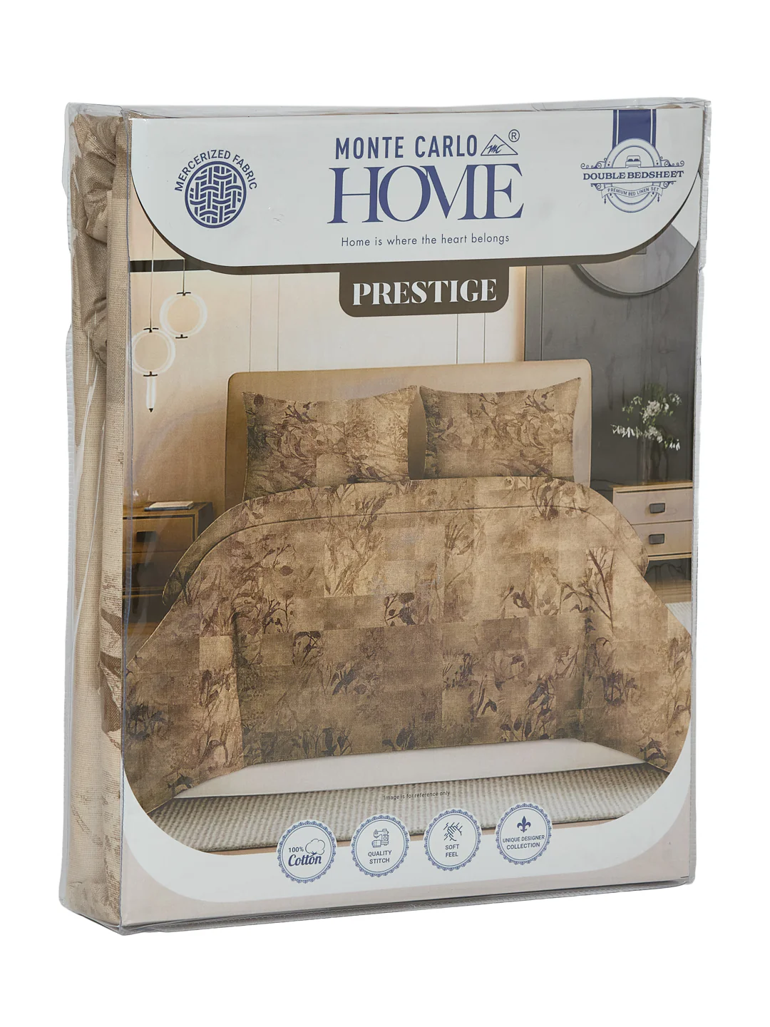 144 TC Pure Cotton Double Bed Bedsheet with 2 Pillow Covers Prestige Collection - Image 11