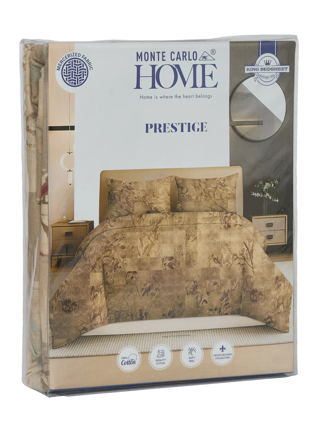 144 TC Pure Cotton King Size Bedsheet with 2 Pillow Covers Prestige Collection - Image 11