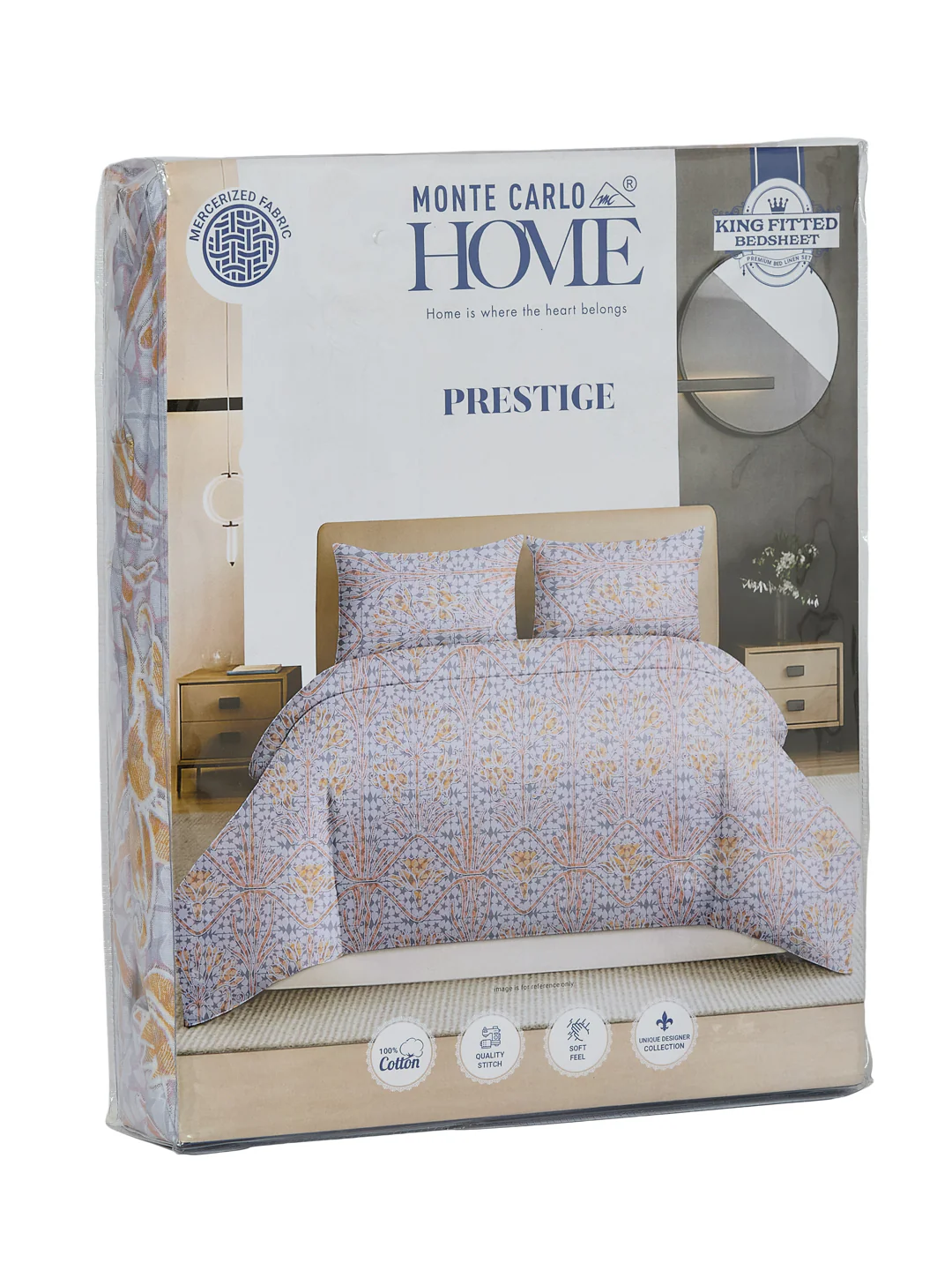 144 TC Pure Cotton King Size Bedsheet with 2 Pillow Covers Prestige Collection - Image 13