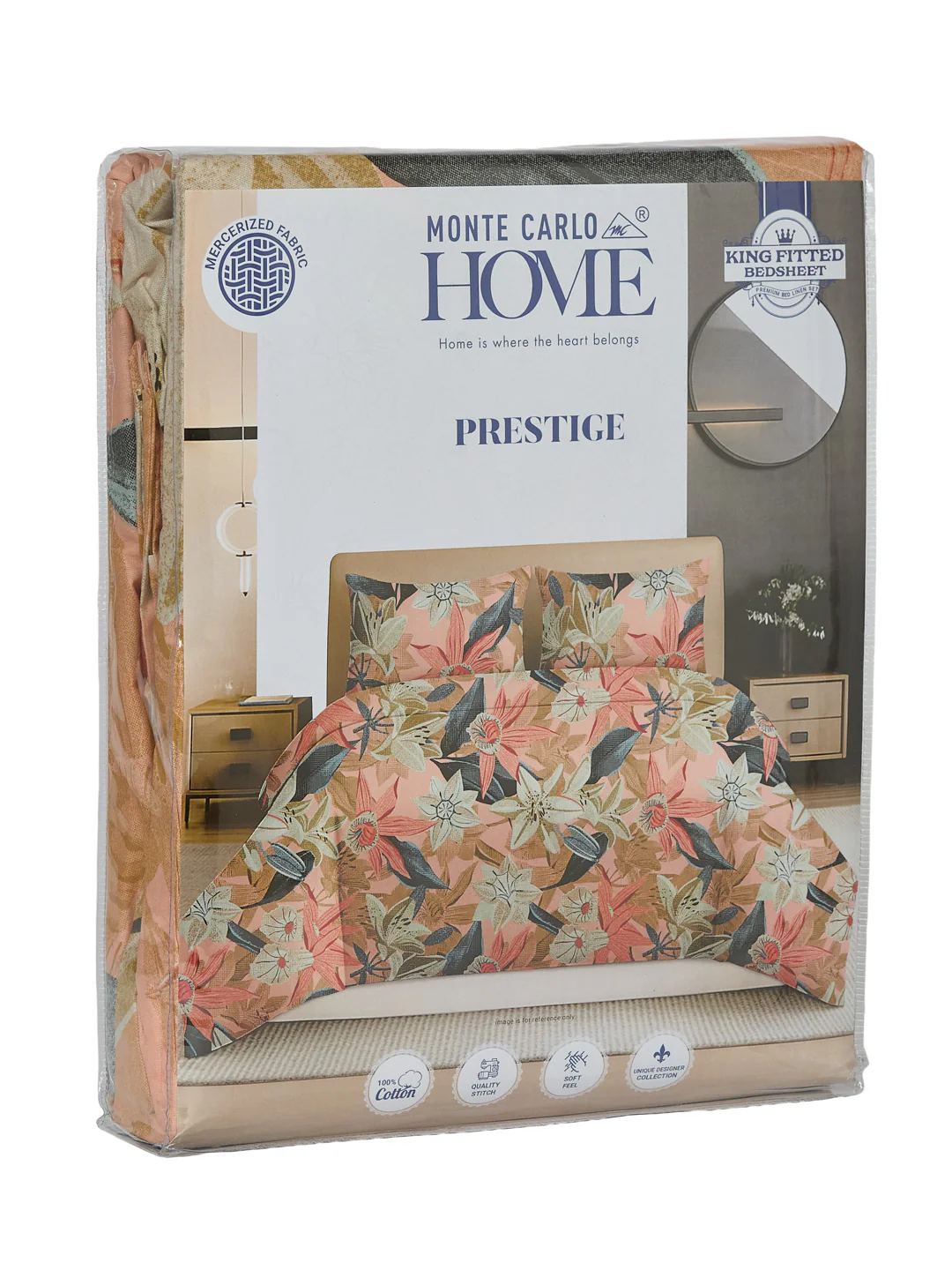 144 TC Pure Cotton King Size Bedsheet with 2 Pillow Covers Prestige Collection - Image 13