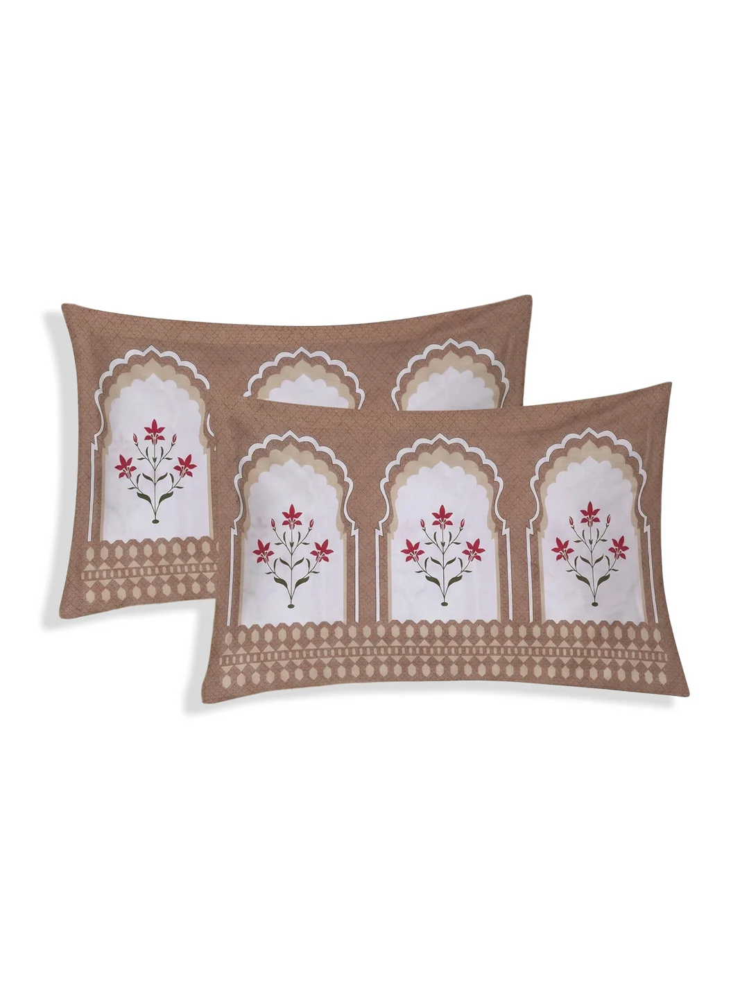 144 TC Pure Cotton King Size Bedsheet with 2 Pillow Covers Tradition Collection - Image 6