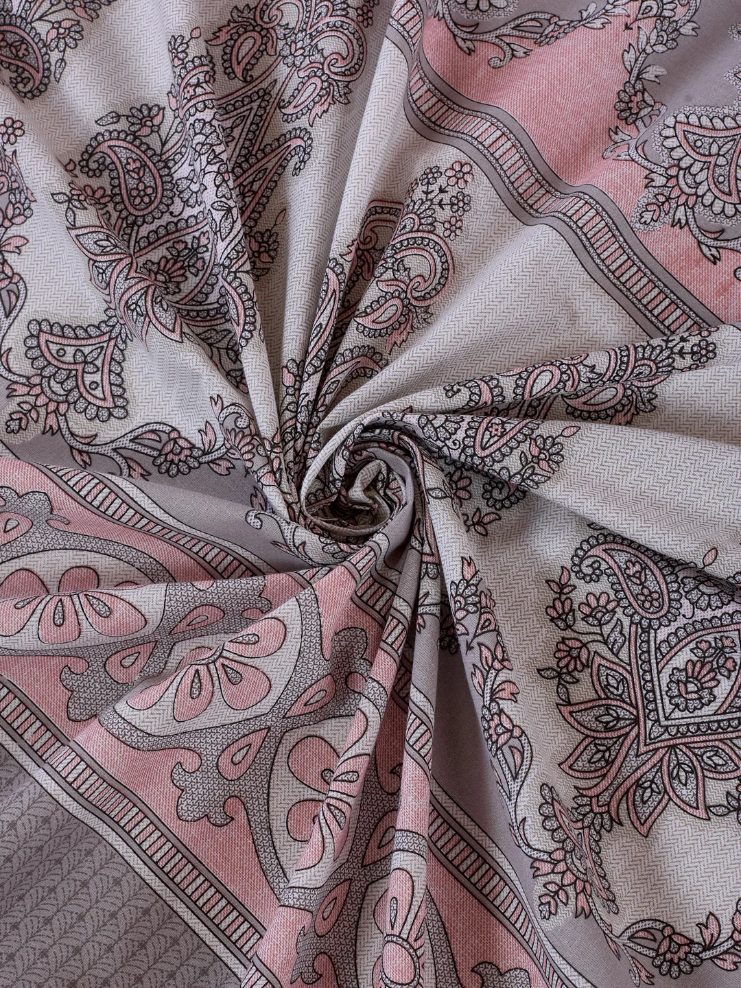 144 TC Pure Cotton King Size Bedsheet with 2 Pillow Covers Tradition Collection - Image 8