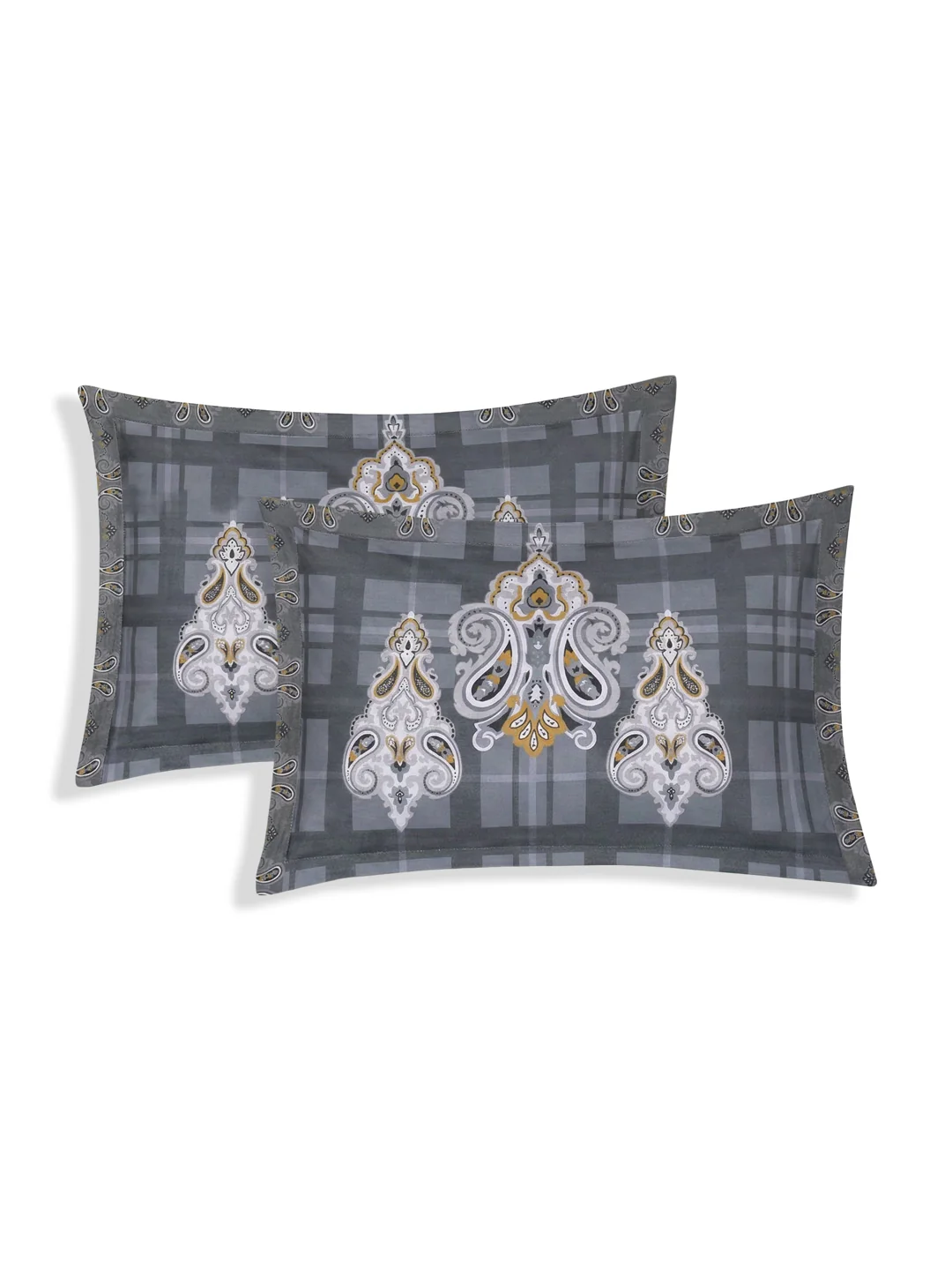 144 TC Pure Cotton King Size Bedsheet with 2 Pillow Covers Tradition Collection - Image 6