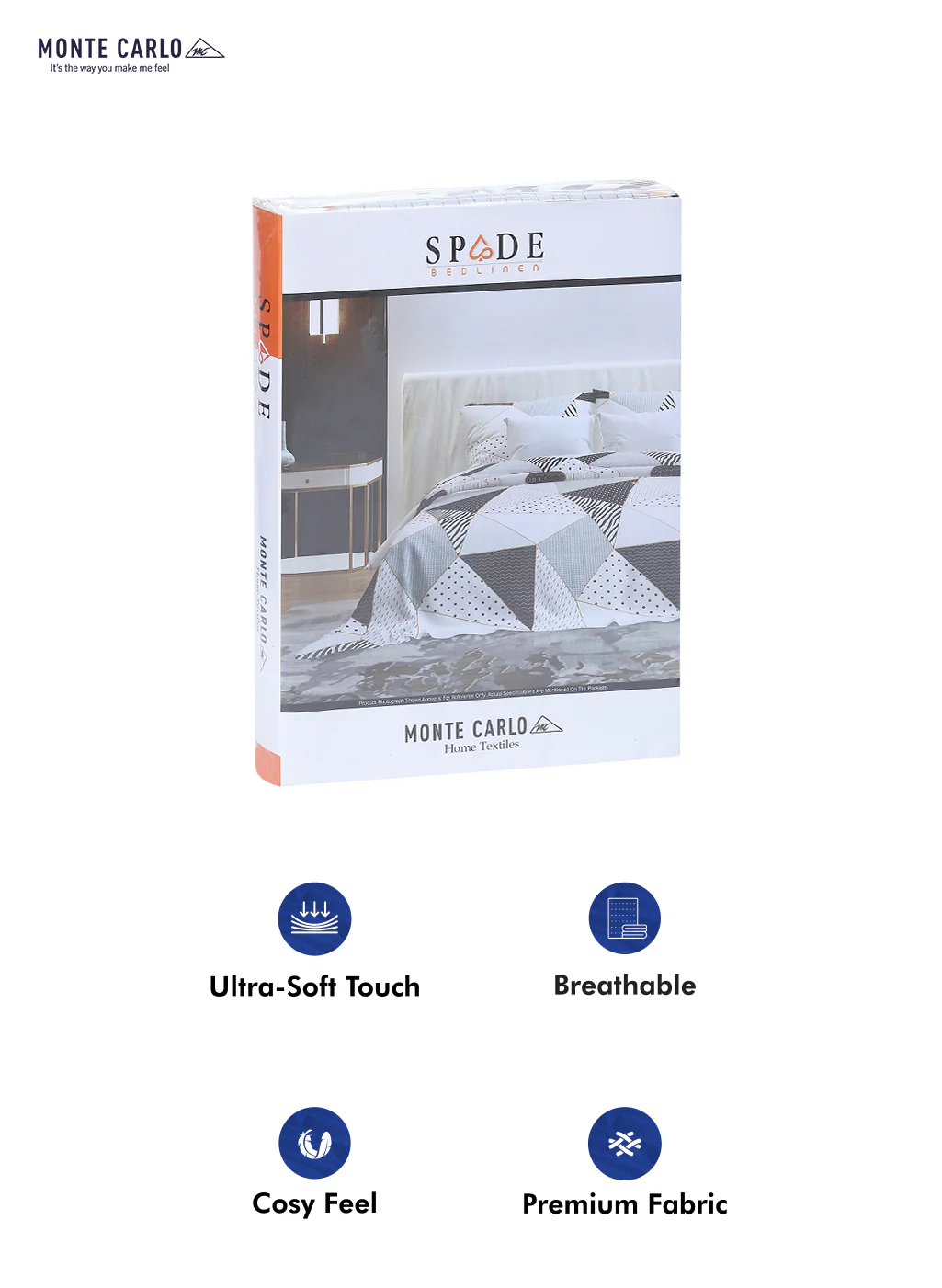 145 GSM Polyester Double Bed Bedsheet with 2 Pillow Covers - Image 10