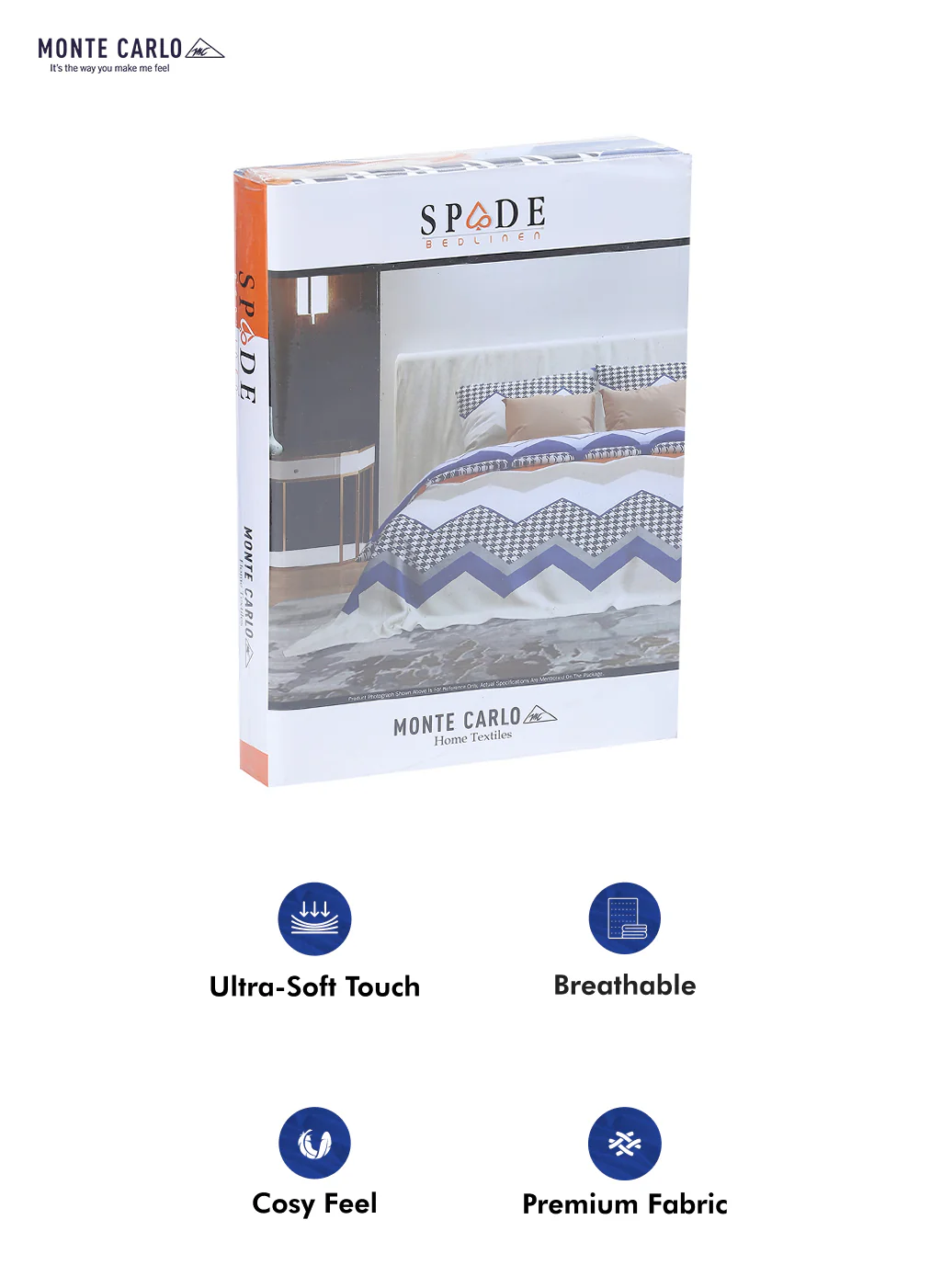 145 GSM Polyester Double Bed Bedsheet with 2 Pillow Covers - Image 10
