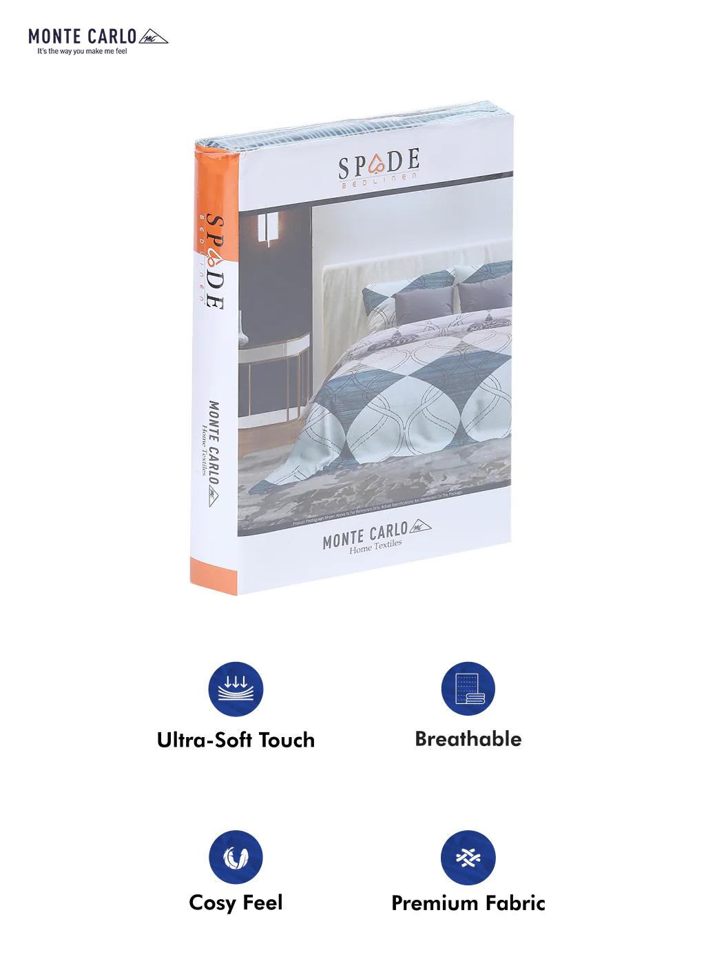 145 GSM Polyester Double Bed Bedsheet with 2 Pillow Covers - Image 10