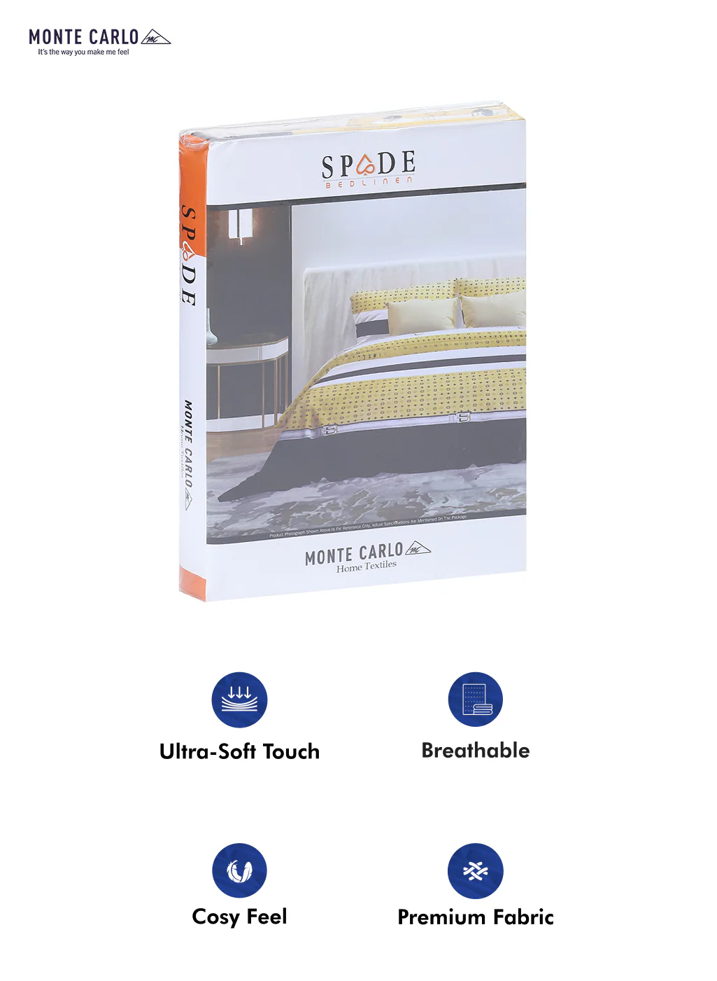 145 GSM Polyester Double Bed Bedsheet with 2 Pillow Covers - Image 10