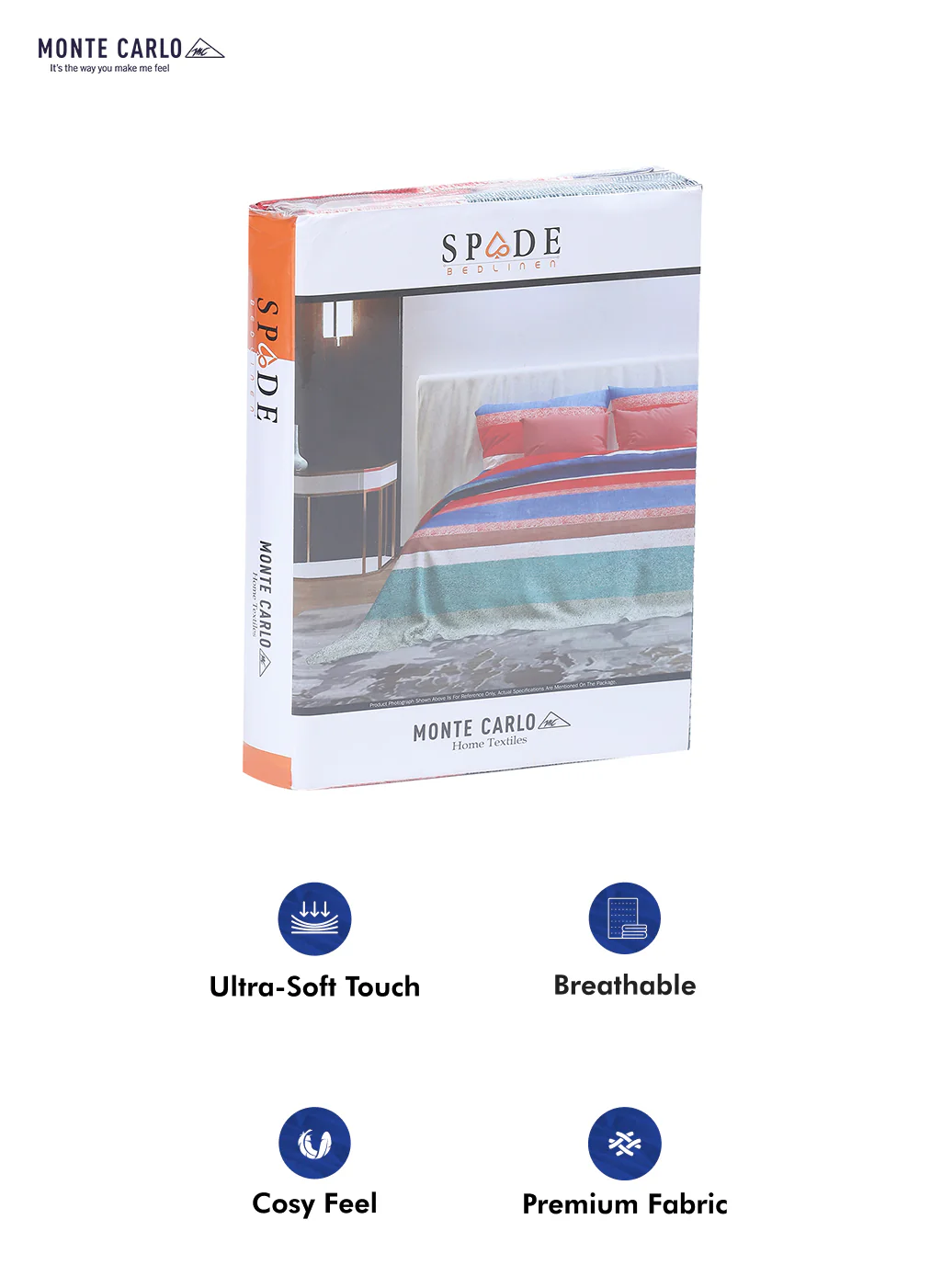 145 GSM Polyester Double Bed Bedsheet with 2 Pillow Covers - Image 10