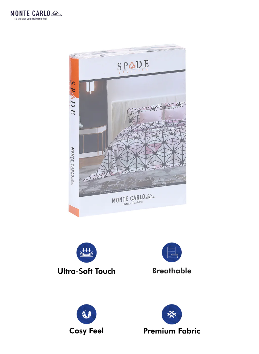 145 GSM Polyester Double Bed Bedsheet with 2 Pillow Covers - Image 10
