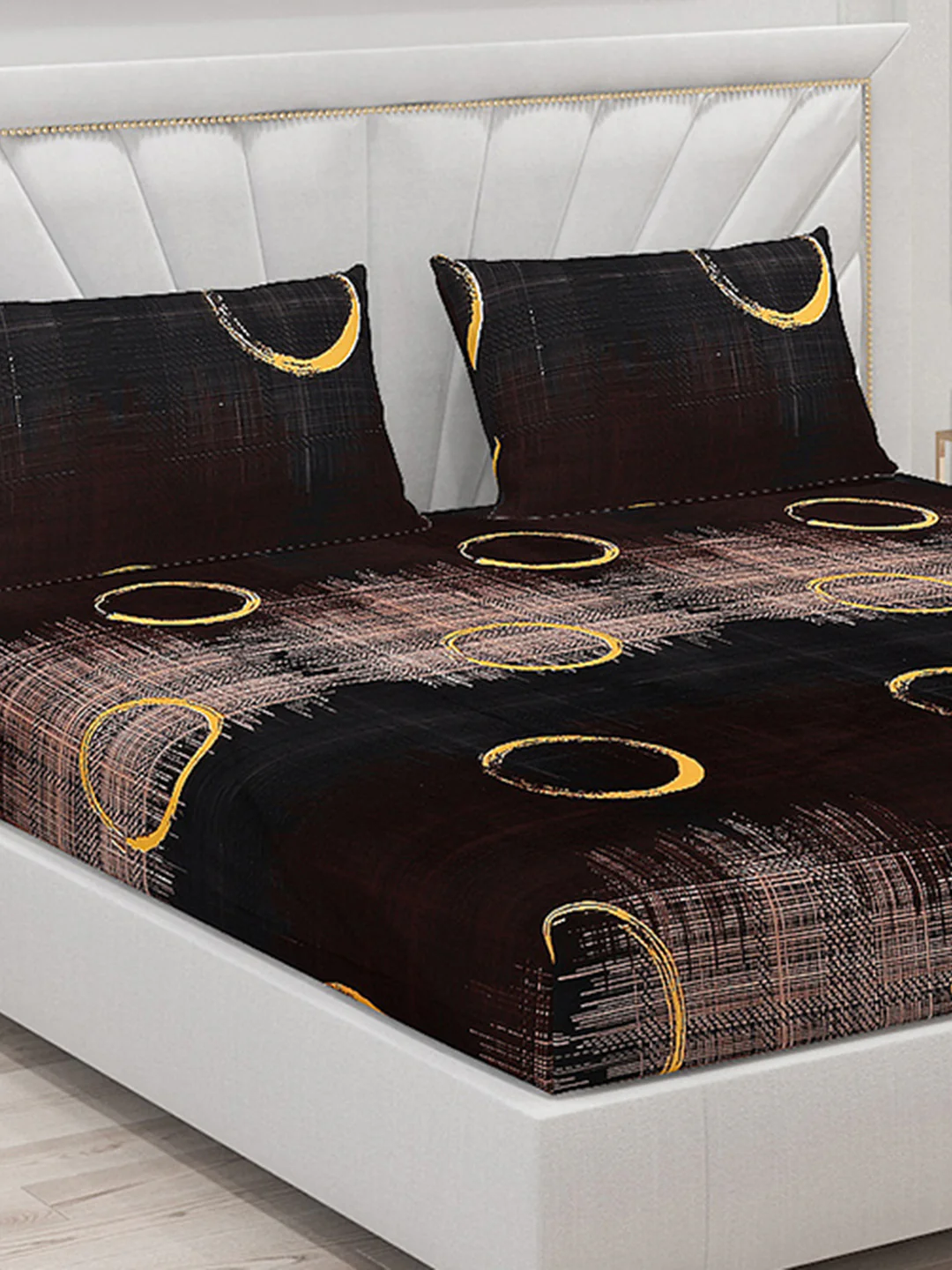 145 GSM Polyester Double Bed Bedsheet with 2 Pillow Covers - Image 5