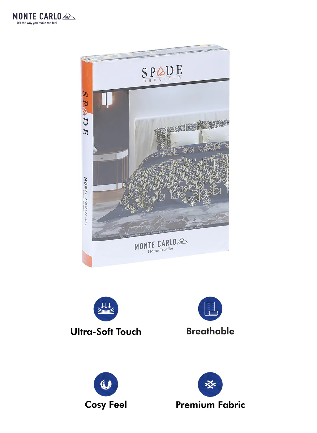 145 GSM Polyester Double Bed Bedsheet with 2 Pillow Covers - Image 10