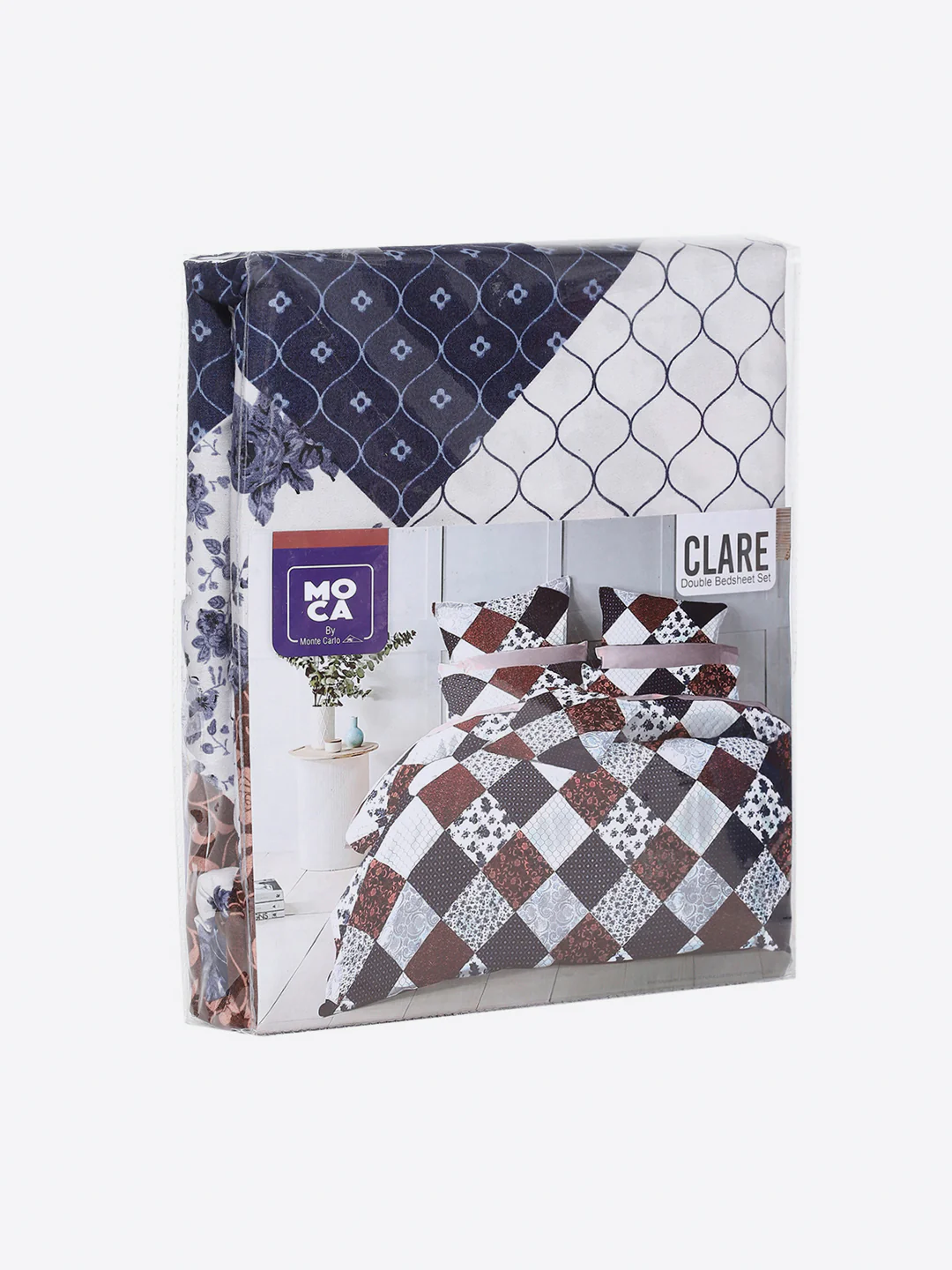 155 GSM Micro Double Bed 1 Bedsheet with 2 Pillow Cover (Clare) - Image 9