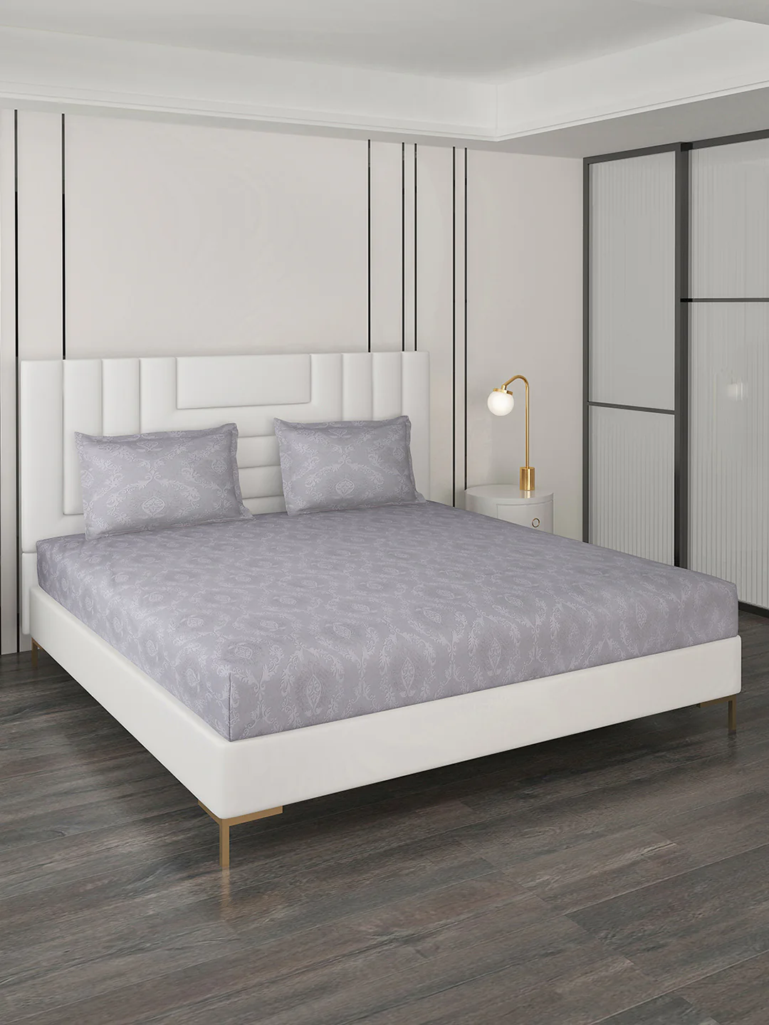 180 TC Cotton Double Bedsheet with 2 Pillow Covers - Image 2