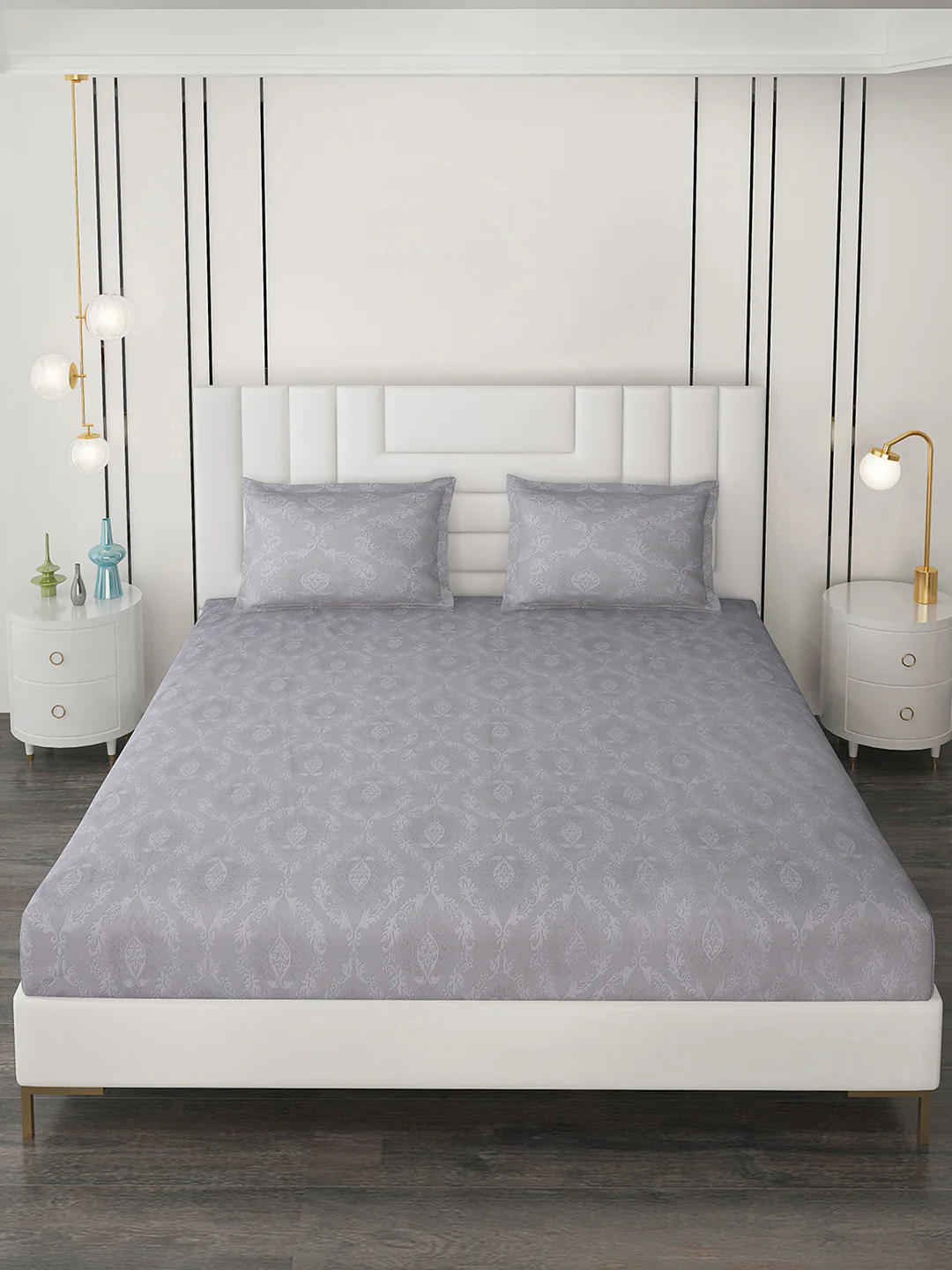 180 TC Cotton Double Bedsheet with 2 Pillow Covers - Image 3