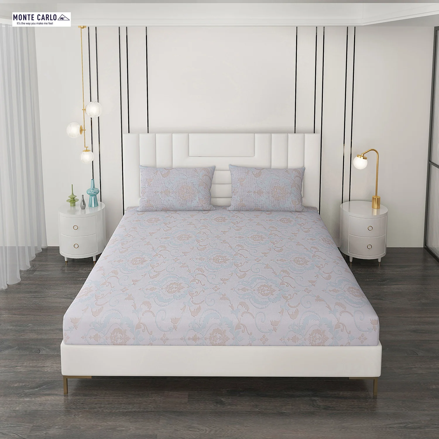 180 TC Cotton Double Bedsheet with 2 Pillow Covers - Image 3