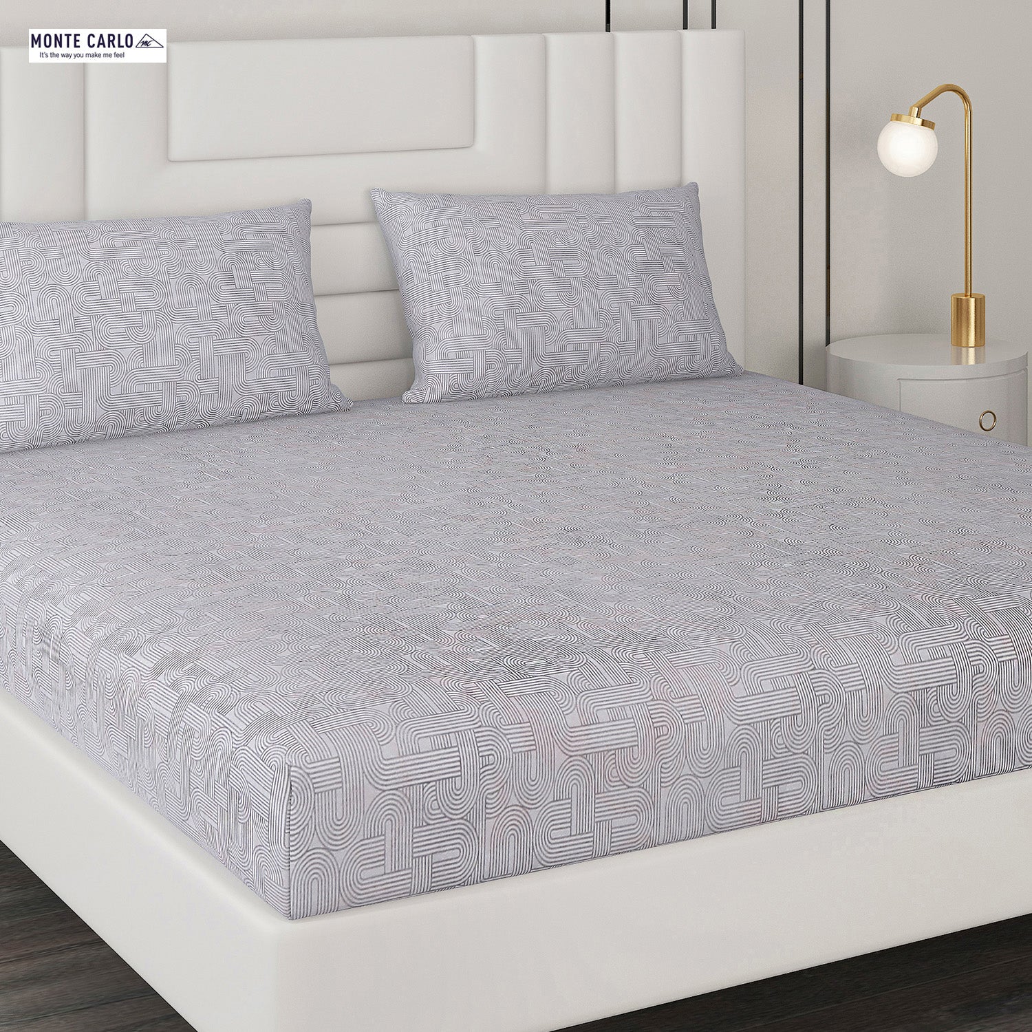 180 TC Cotton Double Bedsheet with 2 Pillow Covers - Image 2