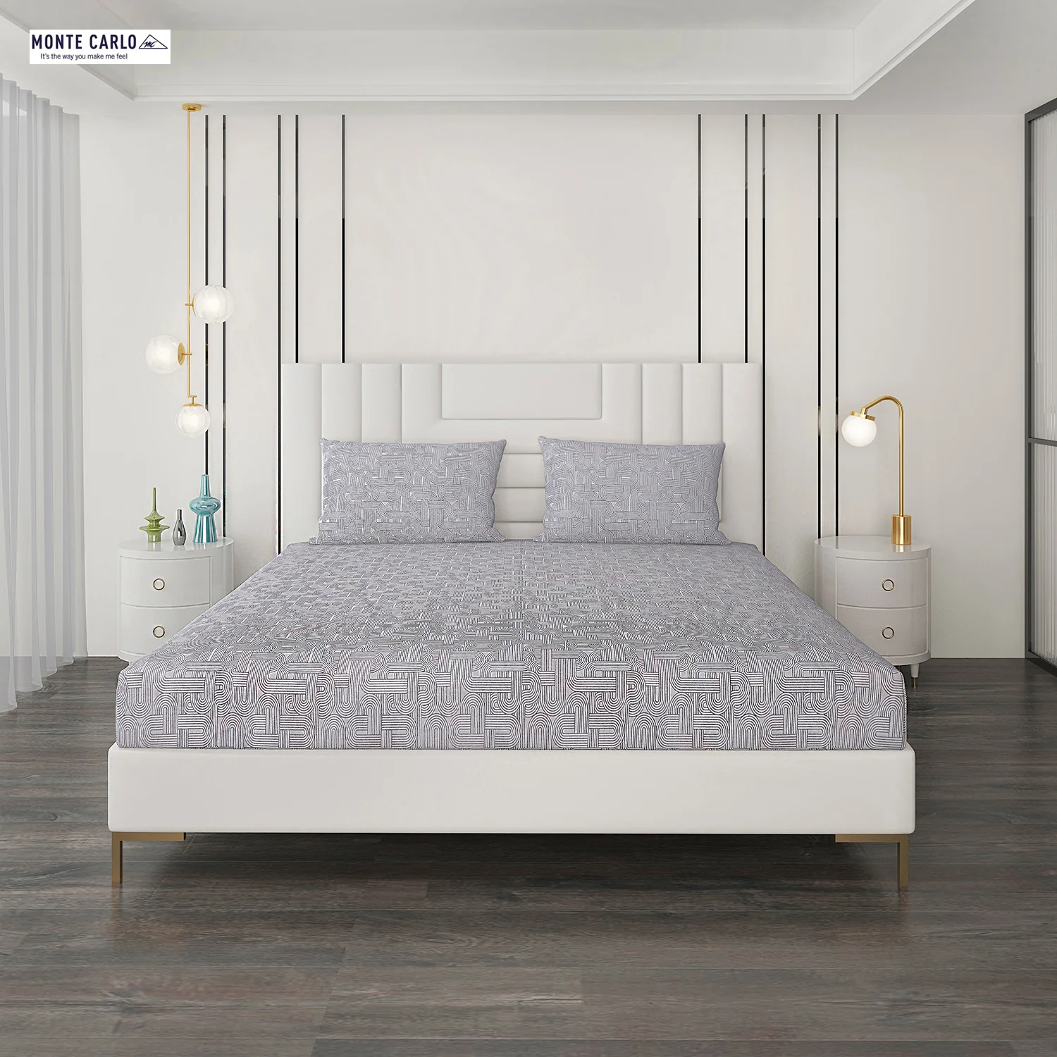 180 TC Cotton Double Bedsheet with 2 Pillow Covers - Image 3