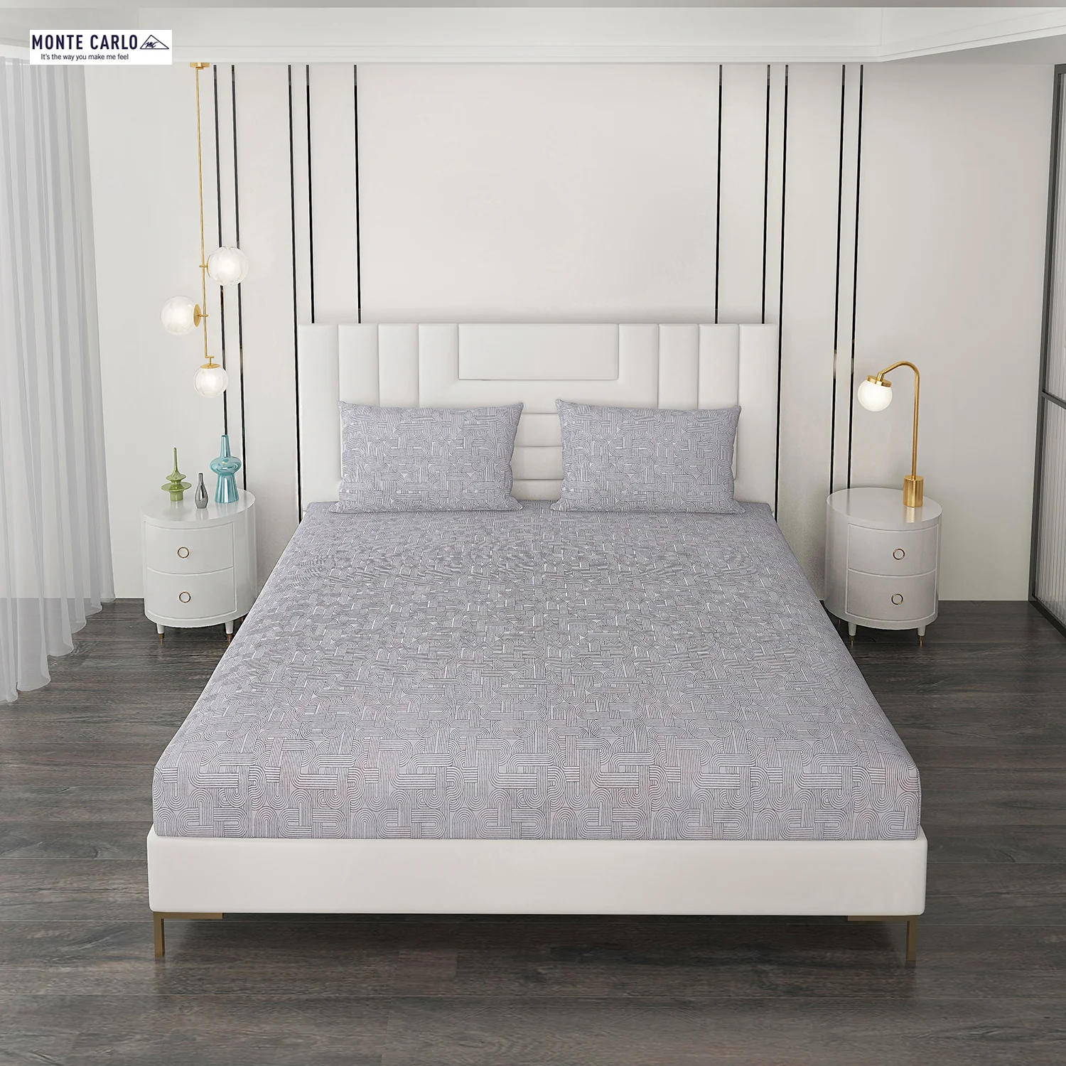 180 TC Cotton Double Bedsheet with 2 Pillow Covers - Image 4