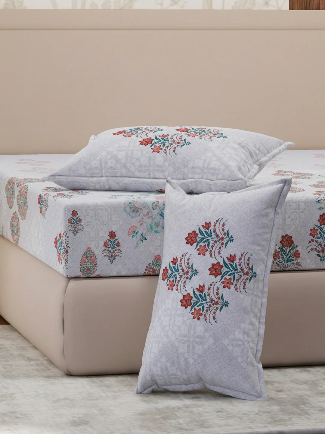 Premium 180 TC Pure Cotton King Size Bedsheet with 2 Pillow Covers Sanganeri Collection - Image 5