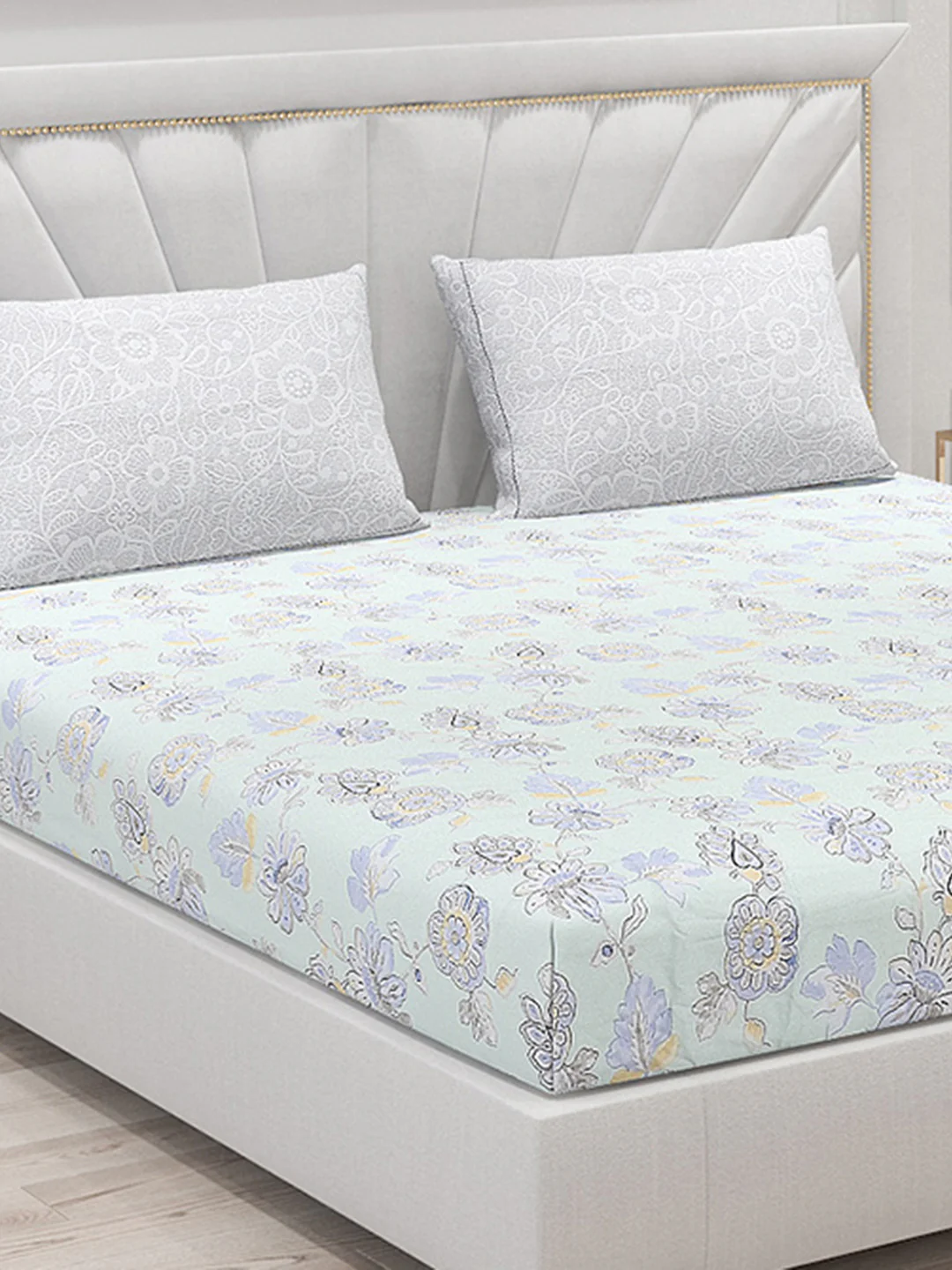 200 TC Cotton Double Bed Bedsheet with 2 Pillow Covers - Image 5