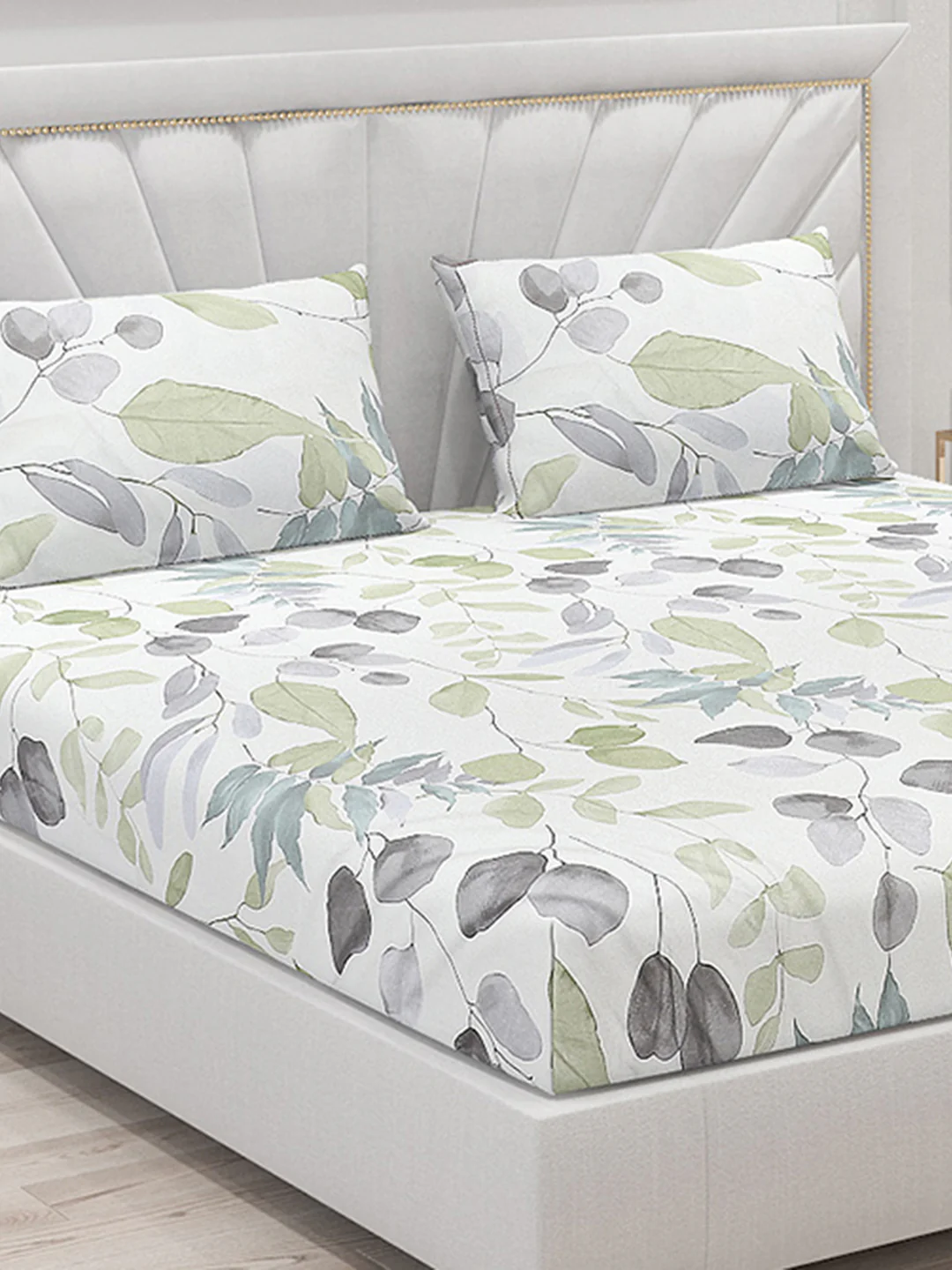 200 TC Cotton Double Bed Bedsheet with 2 Pillow Covers - Image 5