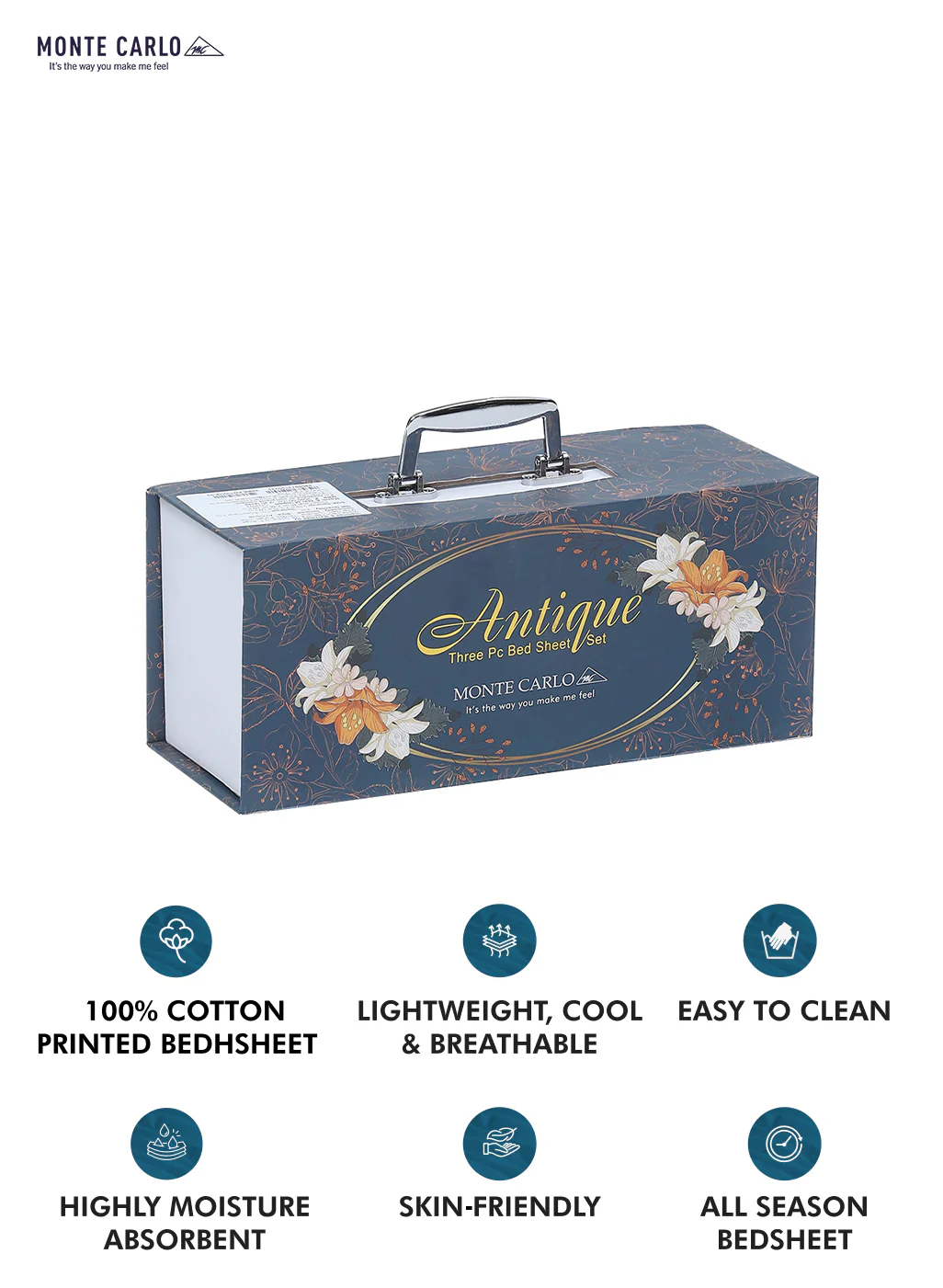 200 TC Cotton Double Bed Bedsheet with 2 Pillow Covers - Image 10