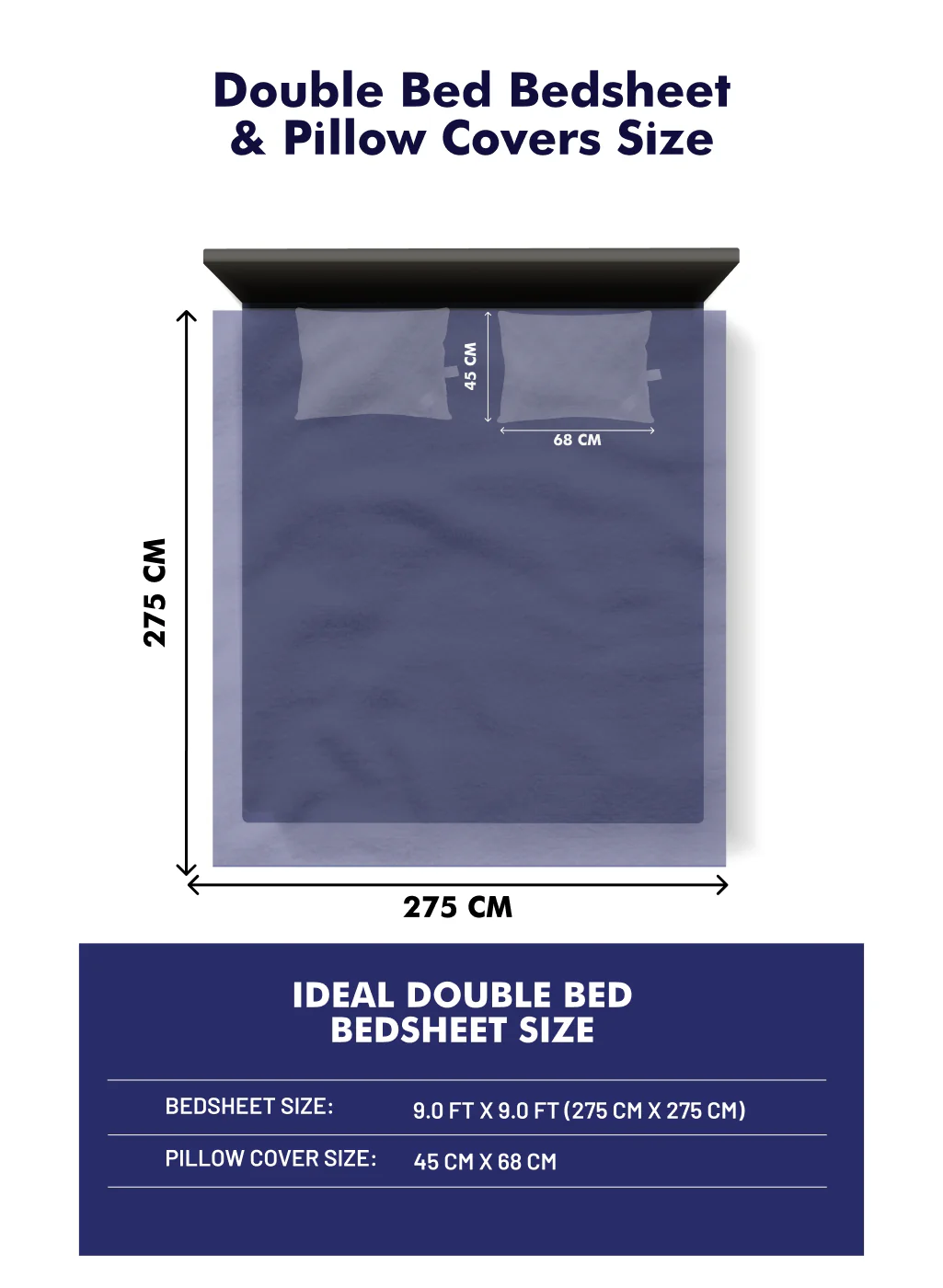 200 TC Cotton Double Bed Bedsheet with 2 Pillow Covers - Image 4
