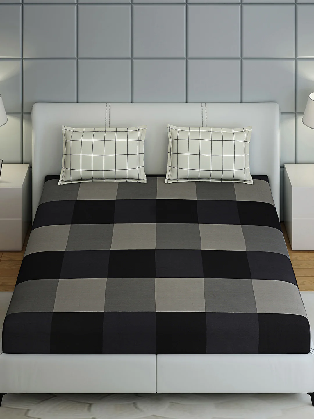 200 TC Cotton Double Bed 1 Bedsheet with 2 Pillow Covers (Ramona) - Image 2