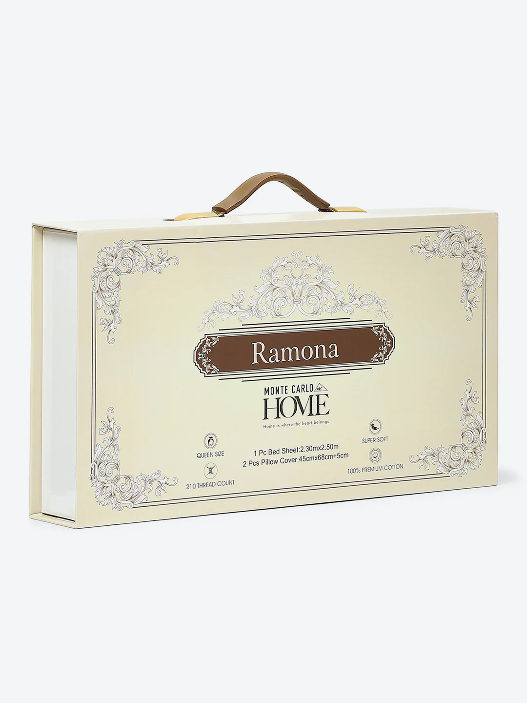 200 TC Cotton Double Bed 1 Bedsheet with 2 Pillow Covers (Ramona) - Image 9