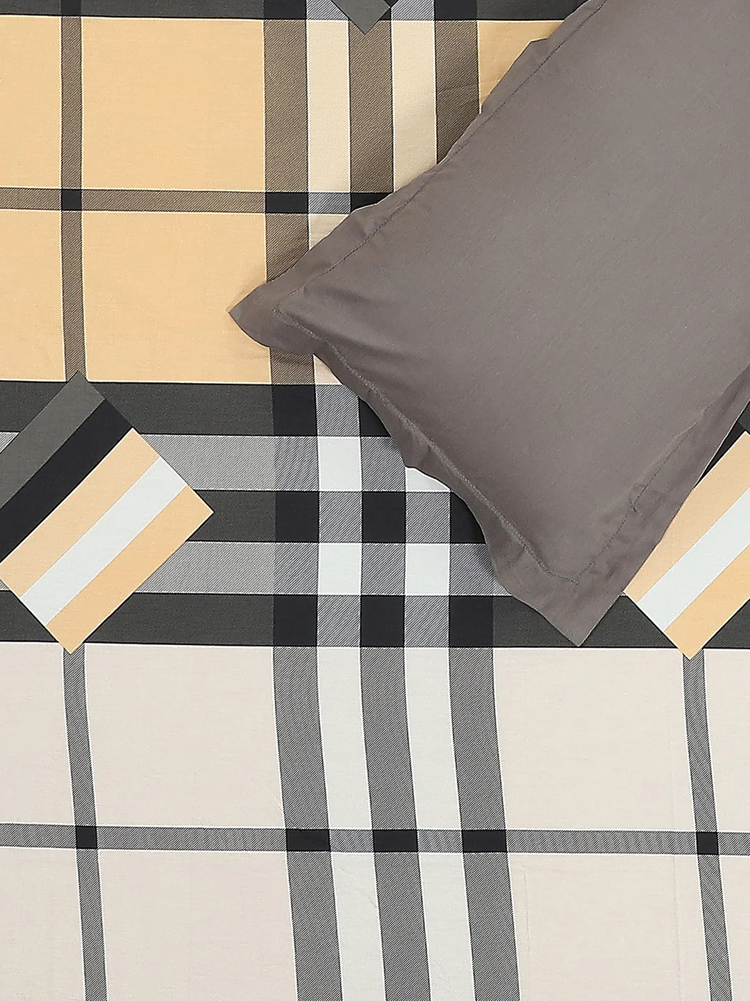200 TC Cotton Double Bed 1 Bedsheet with 2 Pillow Covers (Ramona) - Image 5