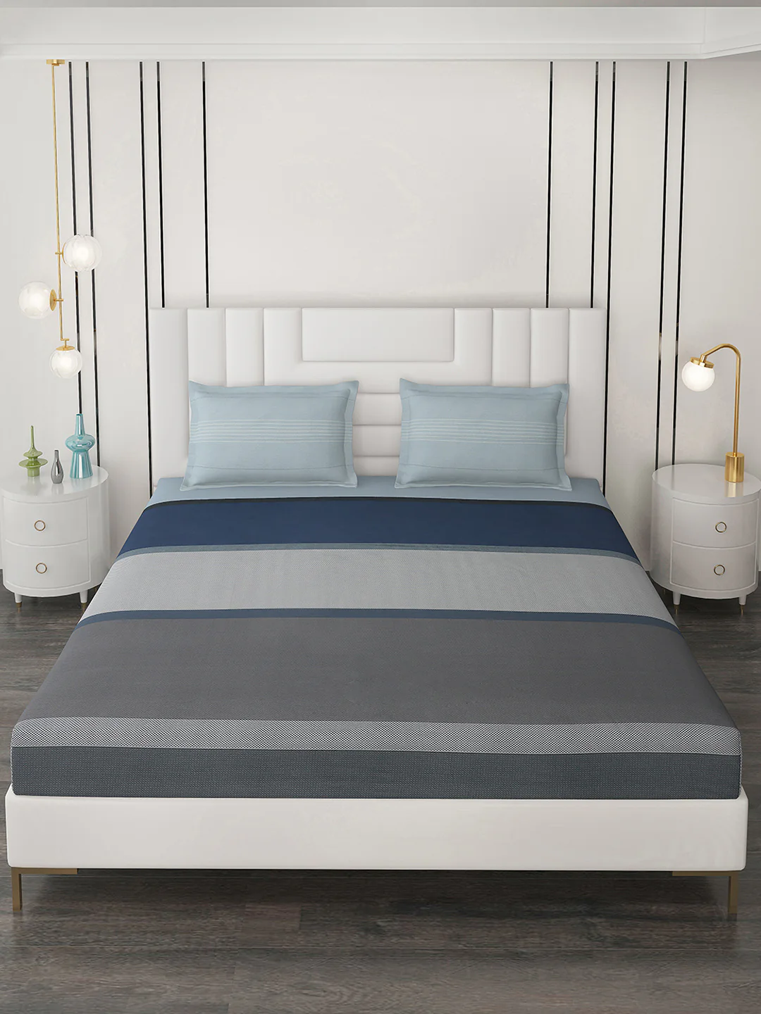 200 TC Cotton Double Bedsheet with 2 Pillow Covers - Image 3