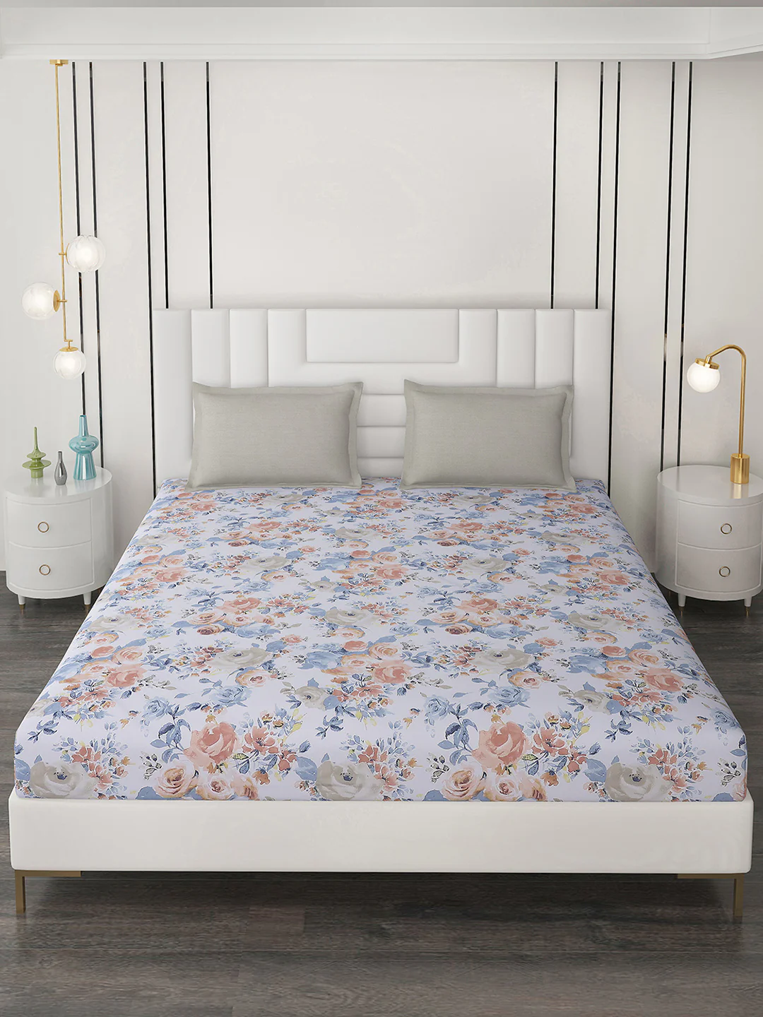 200 TC Cotton Double Bedsheet with 2 Pillow Covers - Image 3