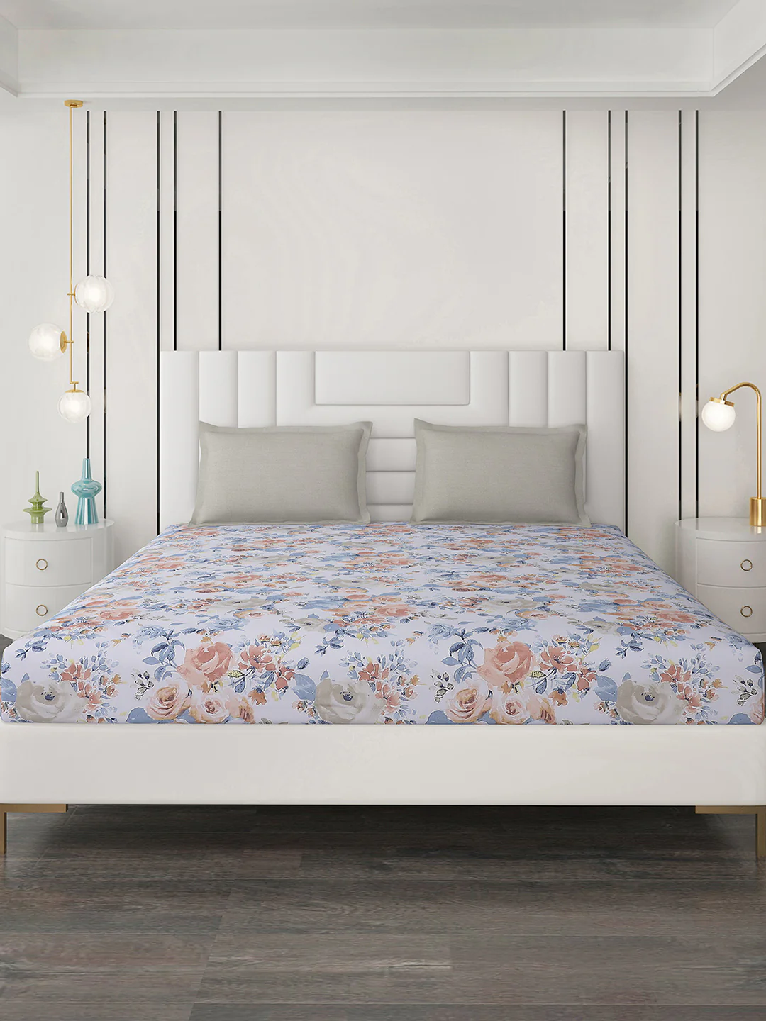 200 TC Cotton Double Bedsheet with 2 Pillow Covers - Image 4