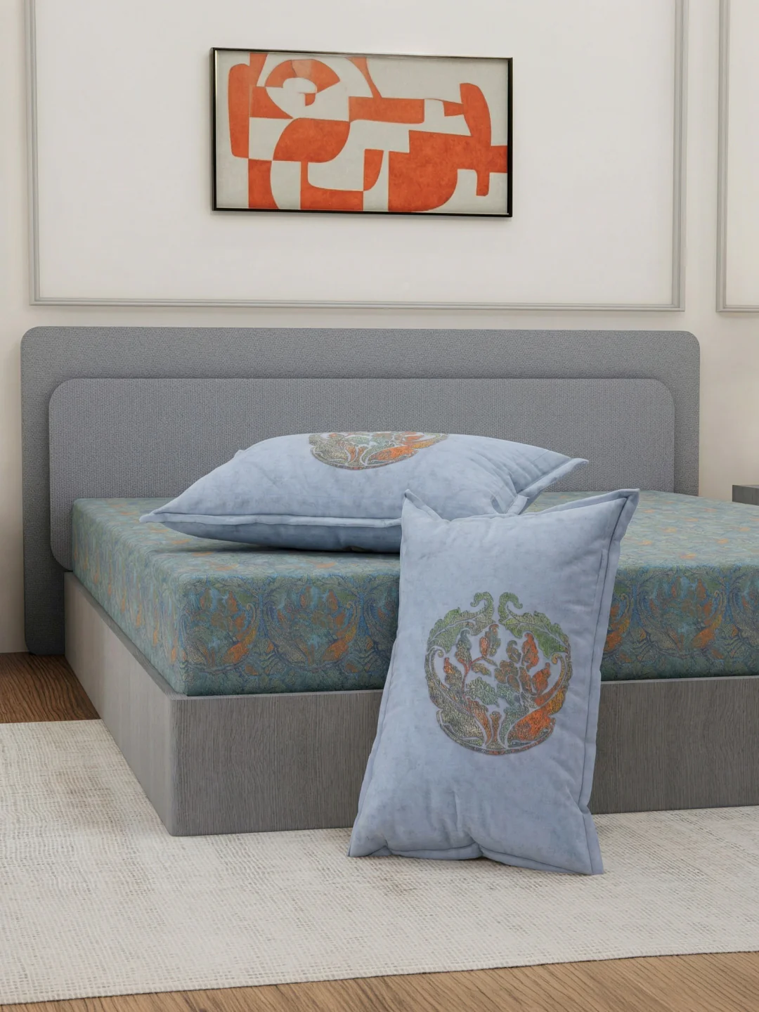 Premium 200 TC Pure Cotton King Size Bedsheet with 2 Pillow Covers Classique Unique Collection - Image 5