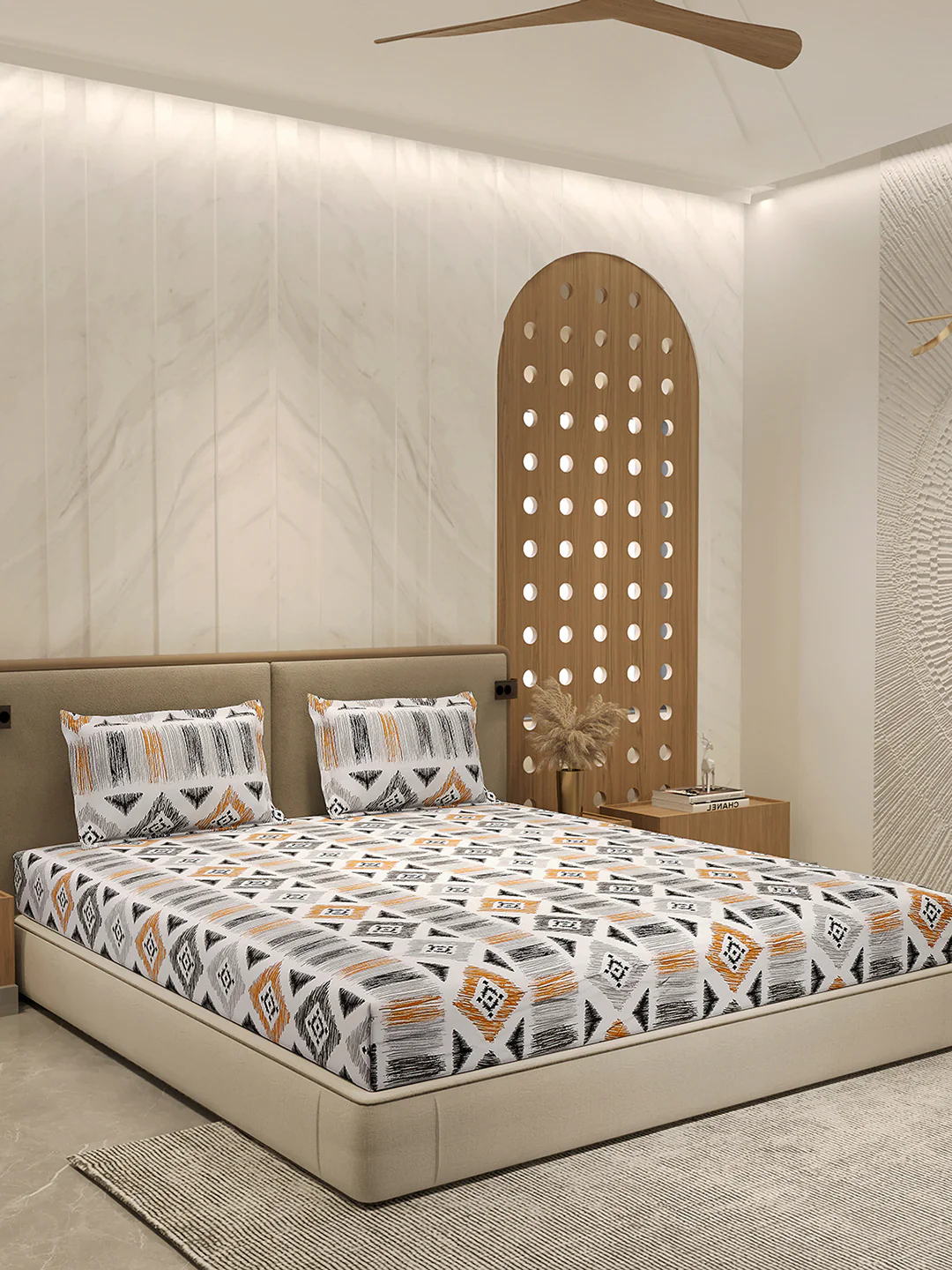 210 TC 100% Bamboo King 1 Bedsheet with 2 Pillow Cover (Eco-Ease) - Image 4