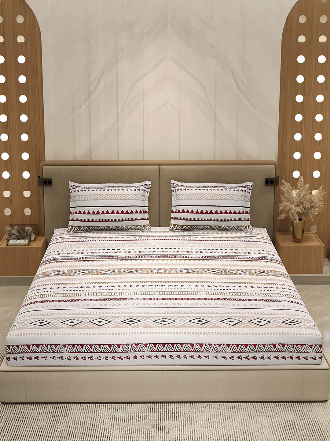 210 TC 100% Bamboo King 1 Bedsheet with 2 Pillow Cover (Eco-Ease) - Image 2