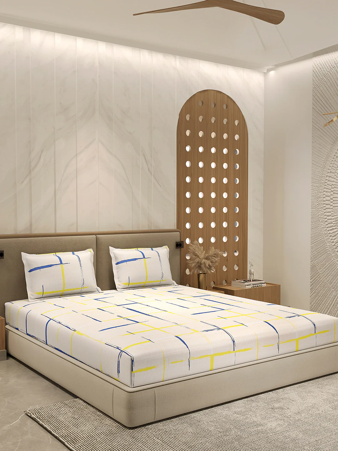 210 TC 100% Bamboo King 1 Bedsheet with 2 Pillow Cover (Eco-Ease) - Image 4