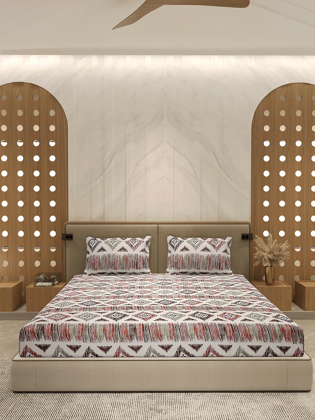 210 TC 100% Bamboo King 1 Bedsheet with 2 Pillow Cover (Eco-Ease) - Image 3