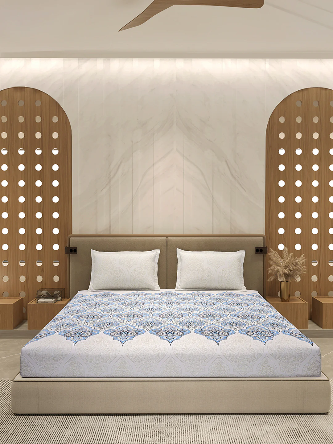 210 TC 100% Bamboo King 1 Bedsheet with 2 Pillow Cover (Eco-Ease) - Image 3