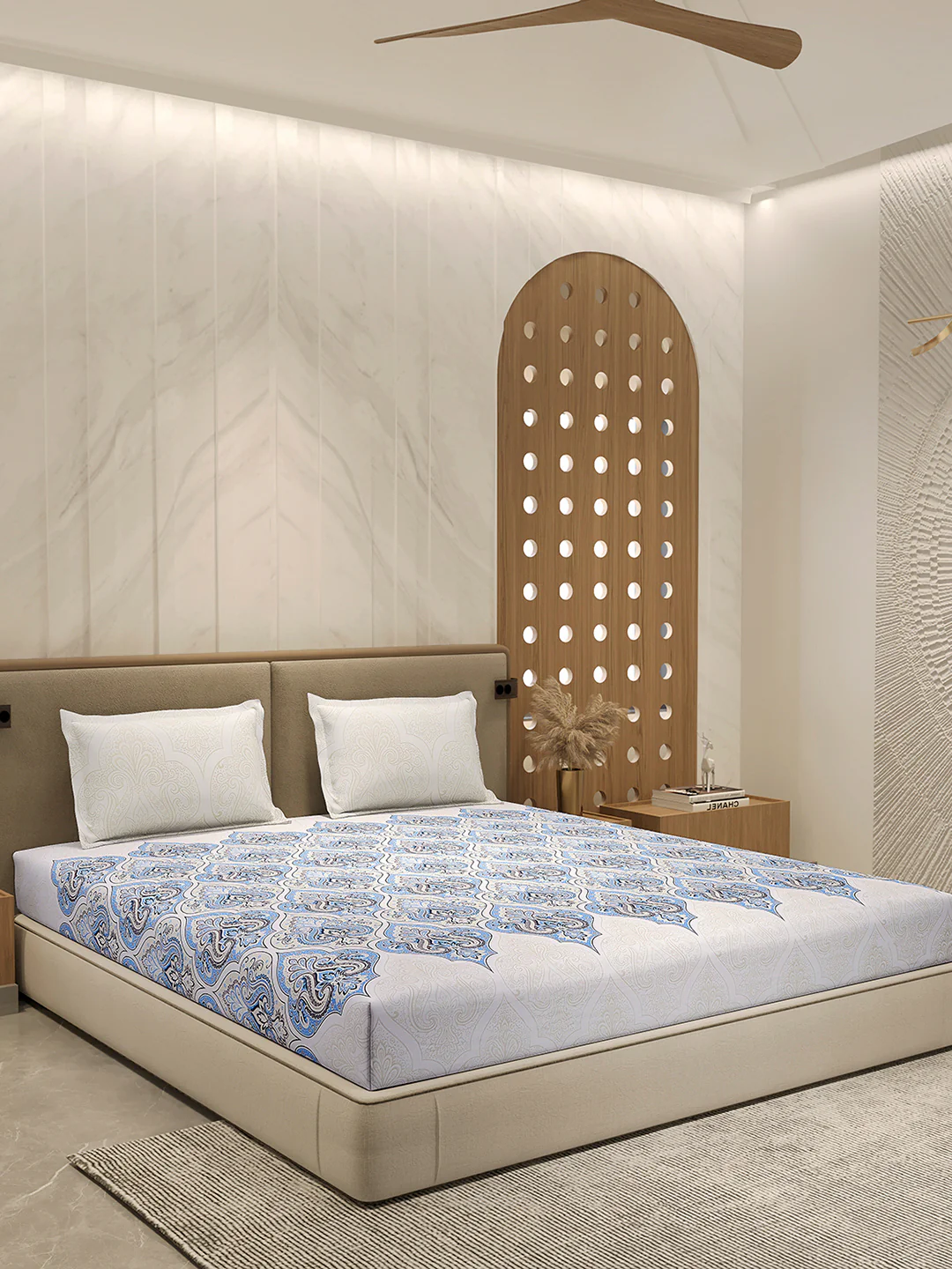 210 TC 100% Bamboo King 1 Bedsheet with 2 Pillow Cover (Eco-Ease) - Image 4