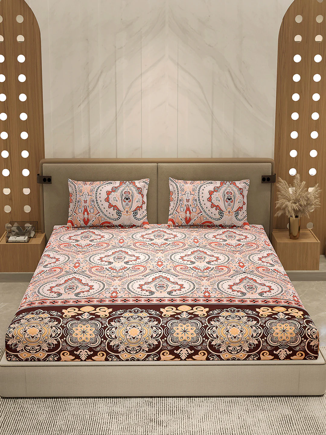 210 TC 100% Bamboo King 1 Bedsheet with 2 Pillow Cover (Eco-Ease) - Image 2