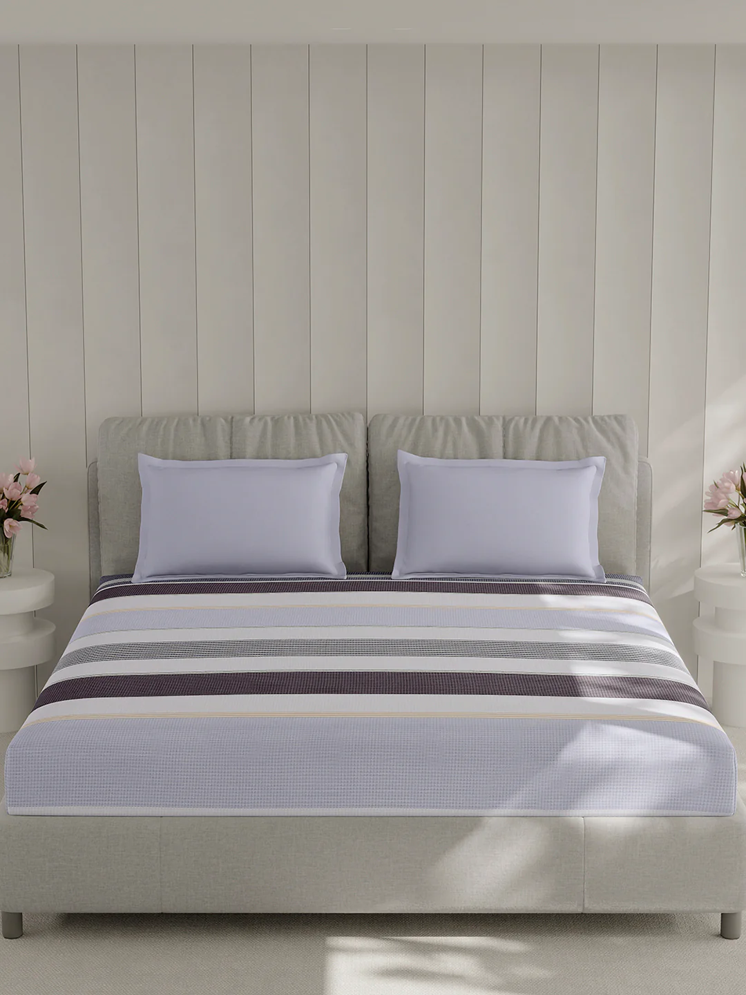 210 TC Cotton Double Bed 1 Bedsheet with 2 Pillow Covers (Ramona) - Image 3