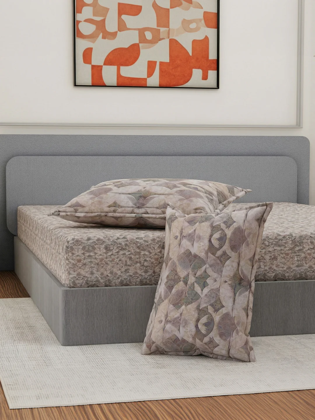Premium 210 TC Pure Cotton King Size Bedsheet with 2 Pillow Covers Classique Mosaic Collection - Image 5