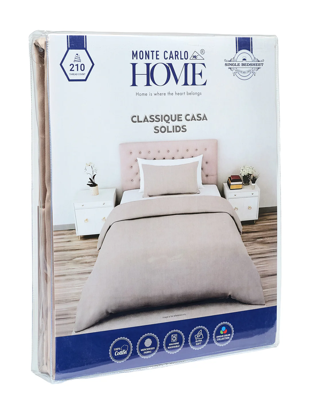 Premium 210 TC Pure Cotton Single Bed Bedsheet with 1 Pillow Cover Classique Casa Solids Collection - Image 11