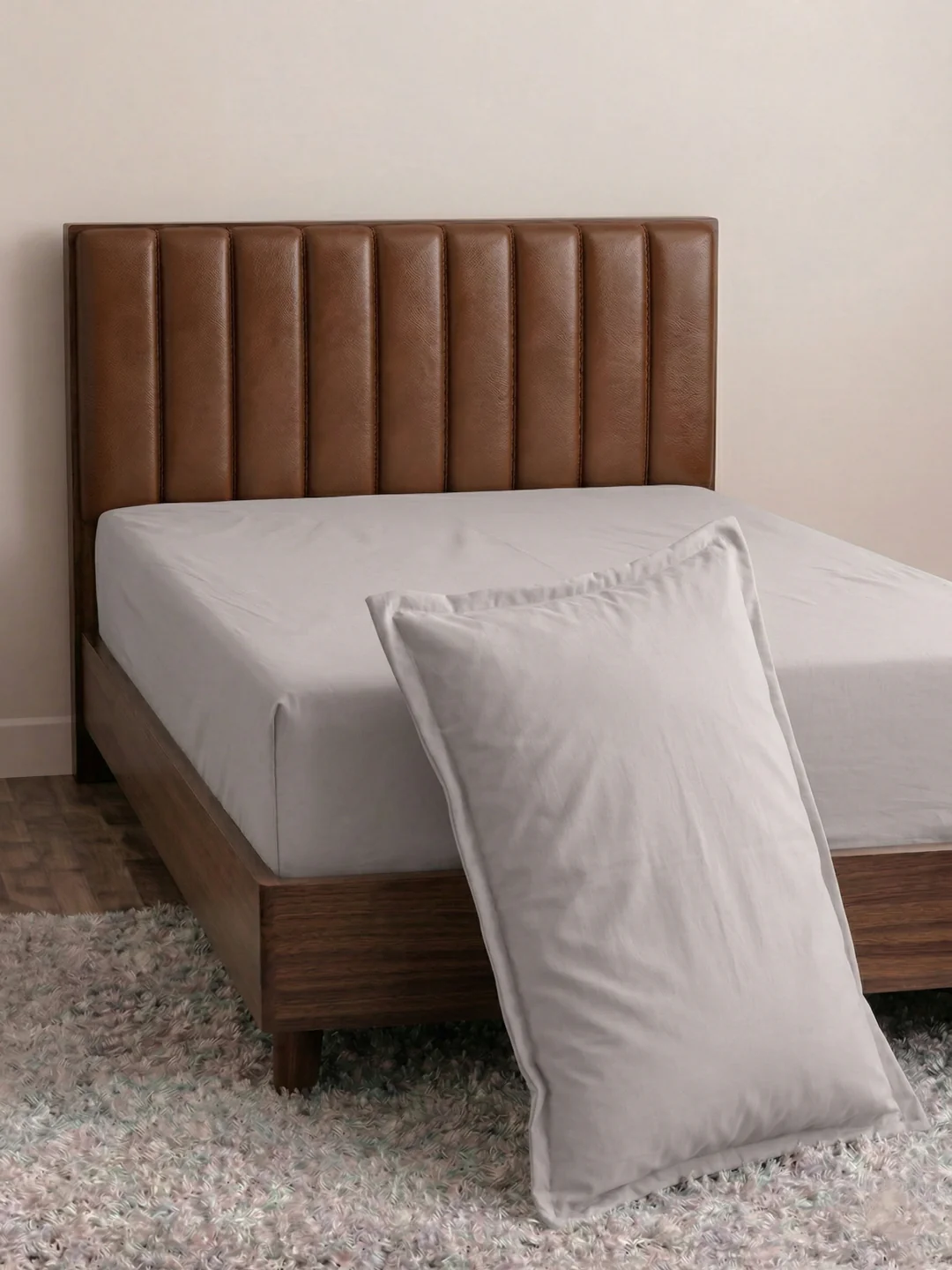 Premium 210 TC Pure Cotton Single Bed Bedsheet with 1 Pillow Cover Classique Casa Solids Collection - Image 5