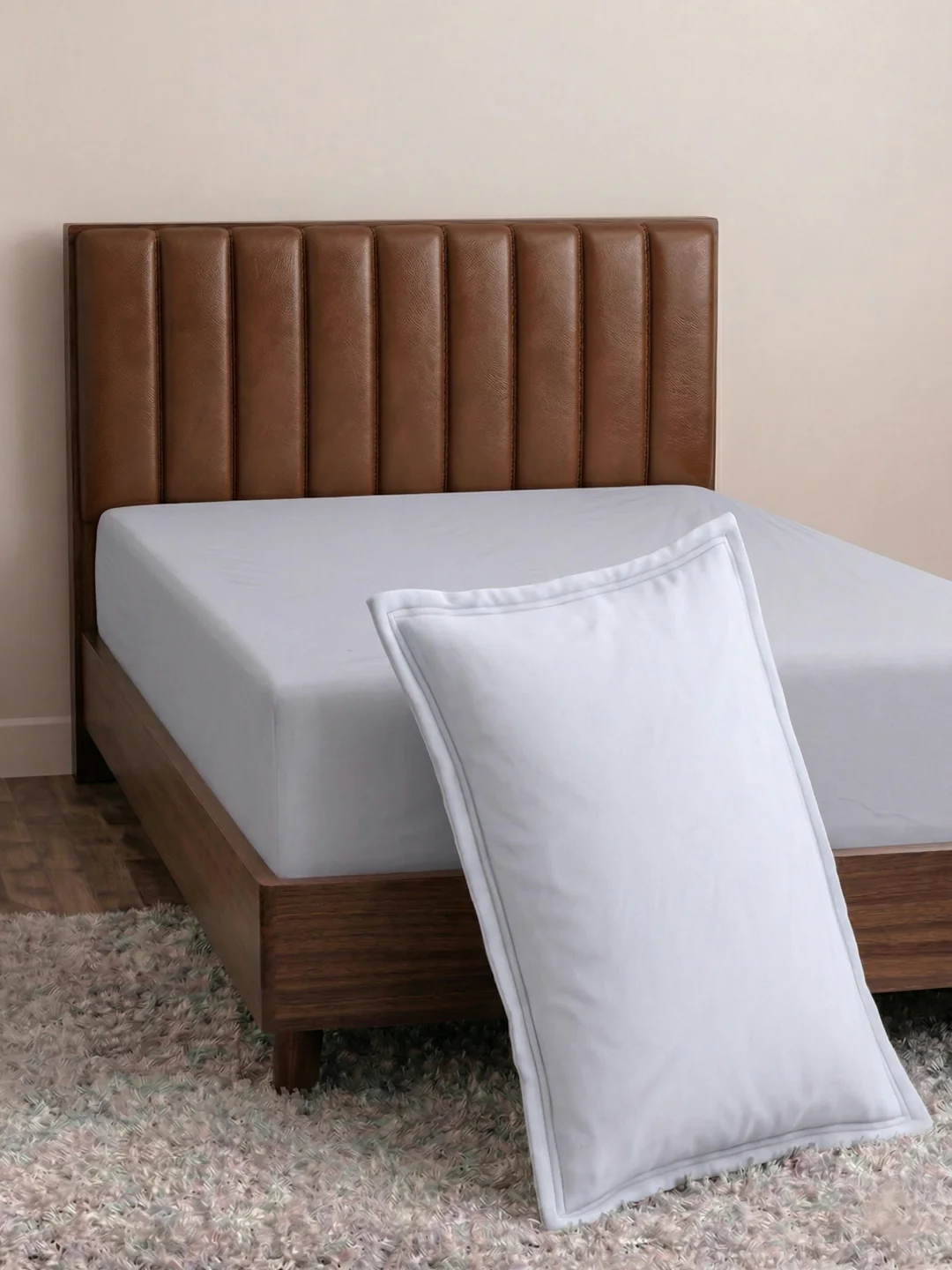 Premium 210 TC Pure Cotton Single Bed Bedsheet with 1 Pillow Cover Hotel Premium Collection - Image 5