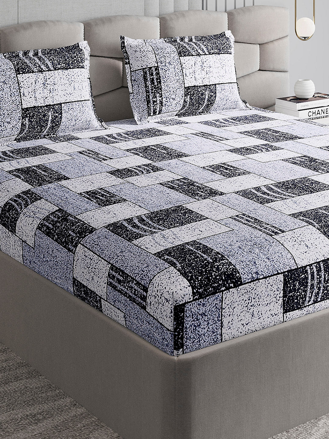 247 GSM Polyester King Bed 1 Bedsheet with 2 Pillow Cover (Vibe)